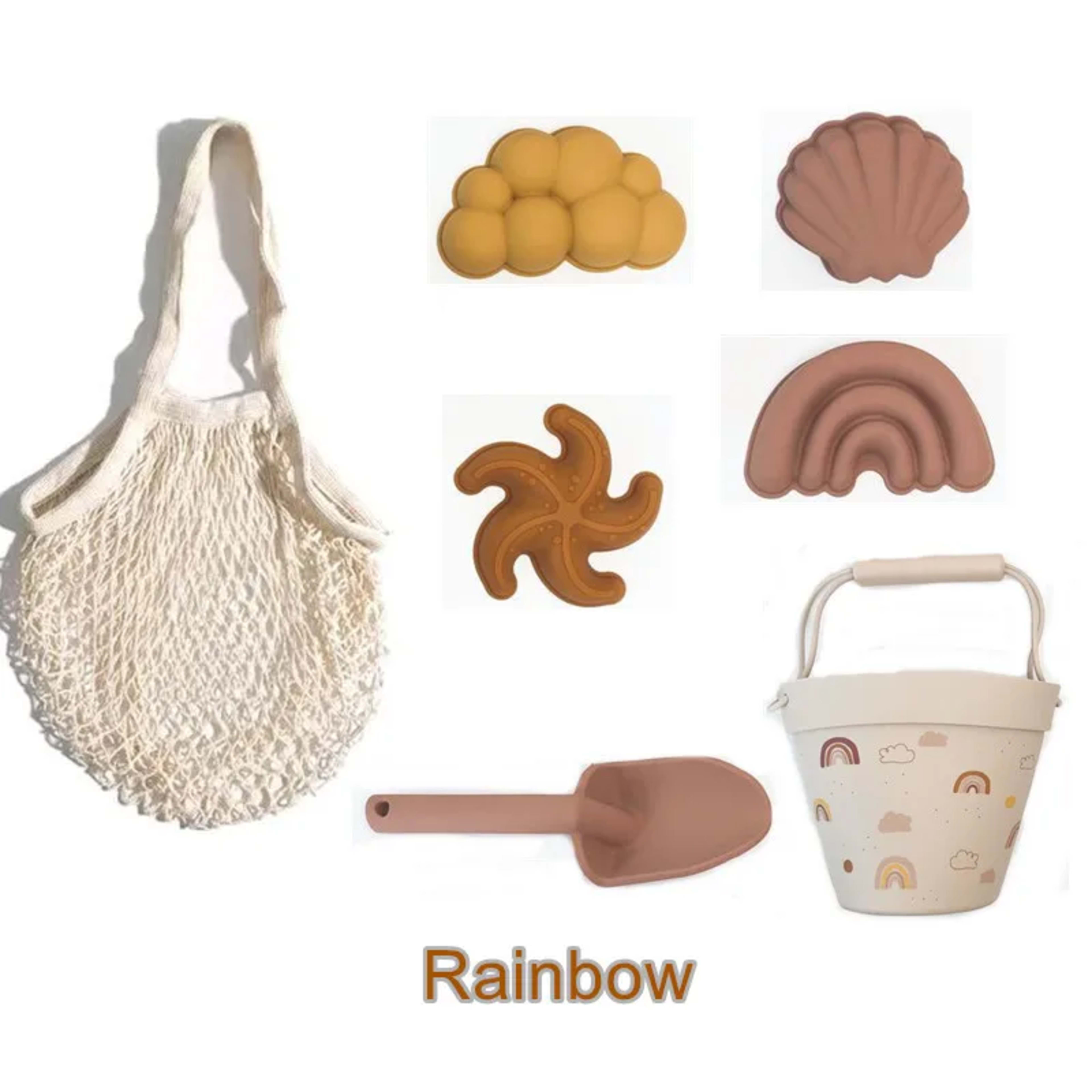Kids Silicone Beach Toys for Kids Baby Sandbox Beach Toy Set with Bucket Shovel Other Accessories Water Game Play Outdoo 14