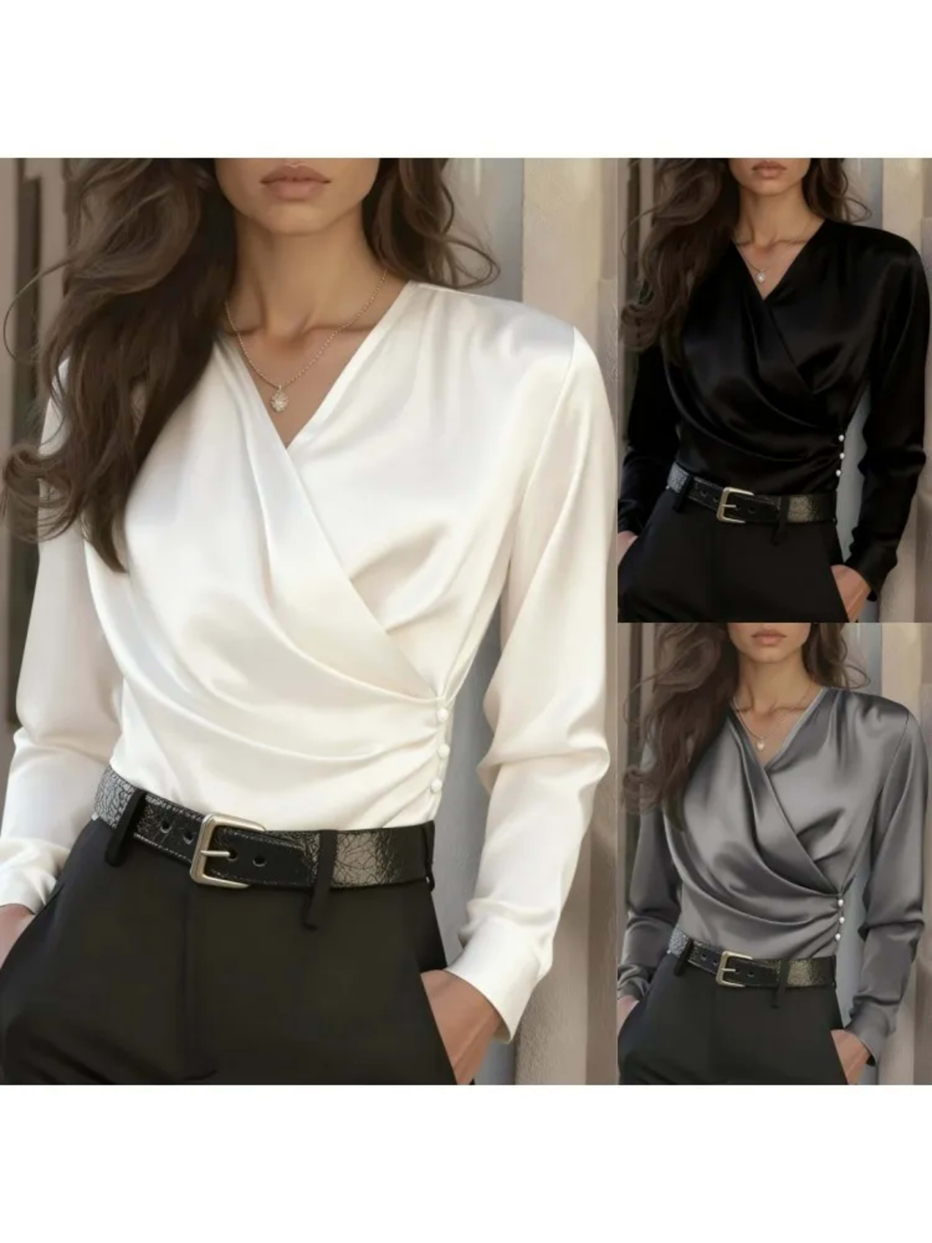 Women Blouses 2026 Spring Summer Long Sleeve Blouse Woman Blouse Shirt Office Elegant Work Shirt Top Blusas Mujer De Mod 2