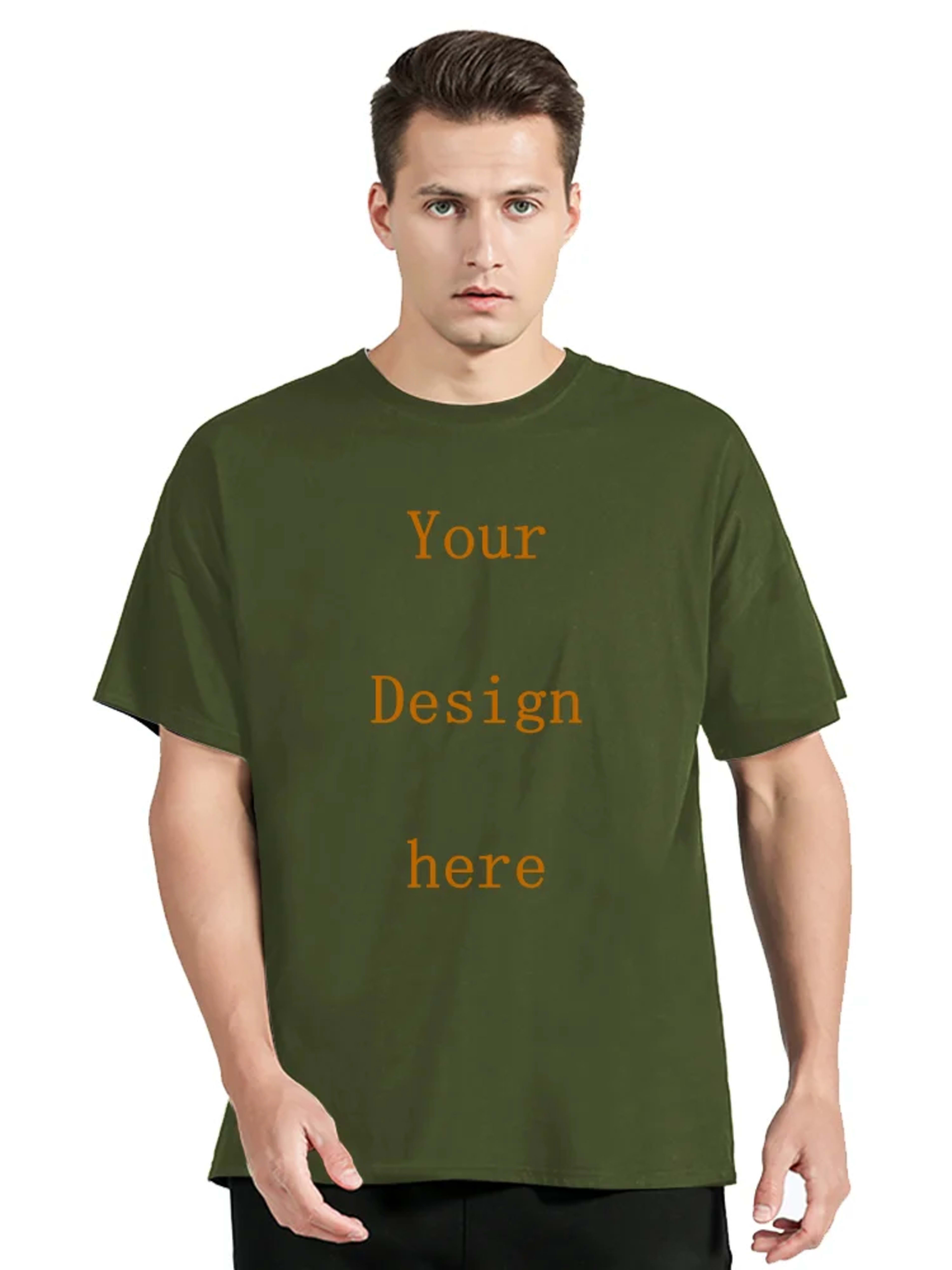 Men's Cotton T-shirt Personalized Your Design Here Custom Text Tshirt for Men Add Your Own Design Fashion T Shirt Men Cl