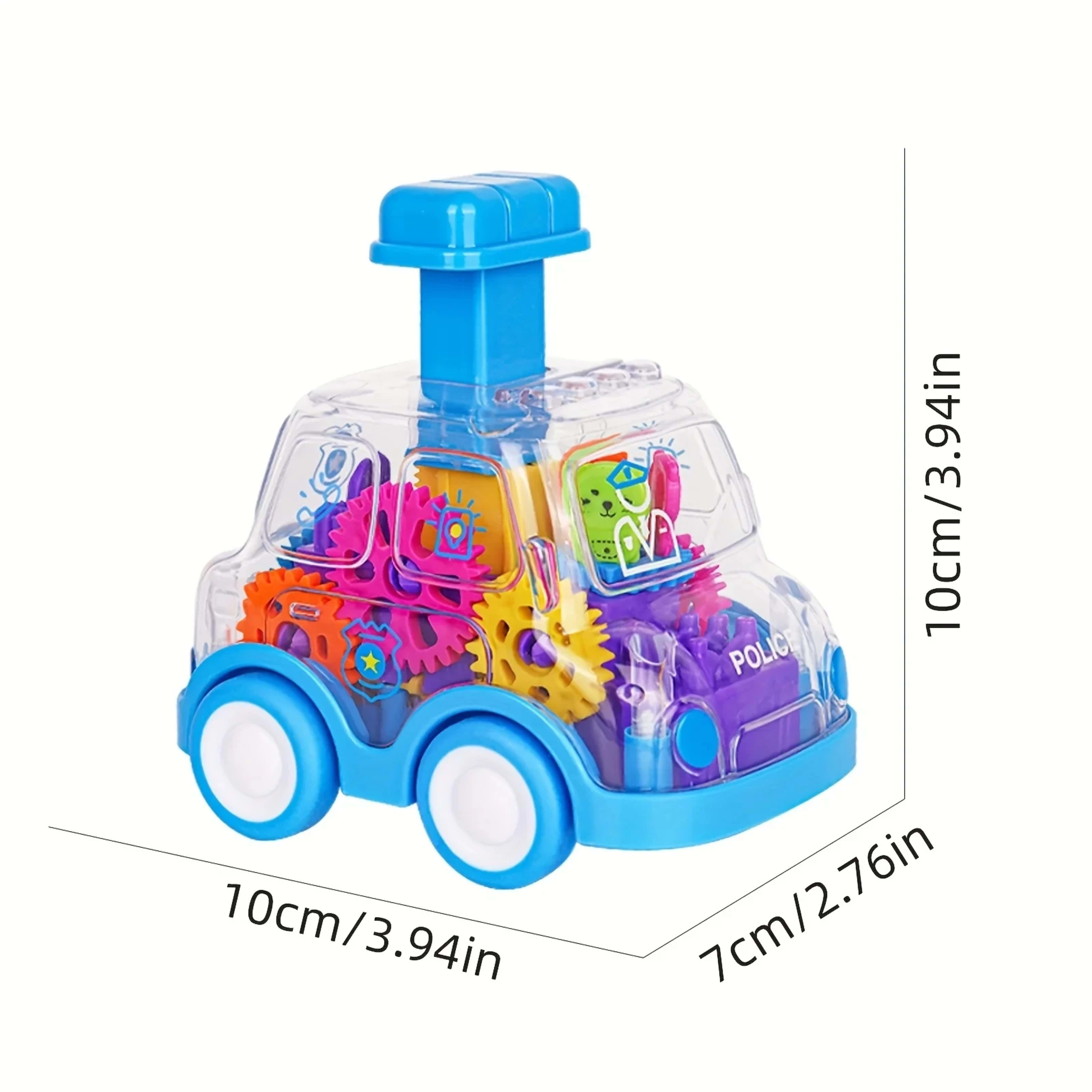 Baby Toy Cartoon Press Gear Car Toy Lnertia Pull-back Transparent Car Inertia Rebound Car Birthday Gifts for Kids Boys a 6