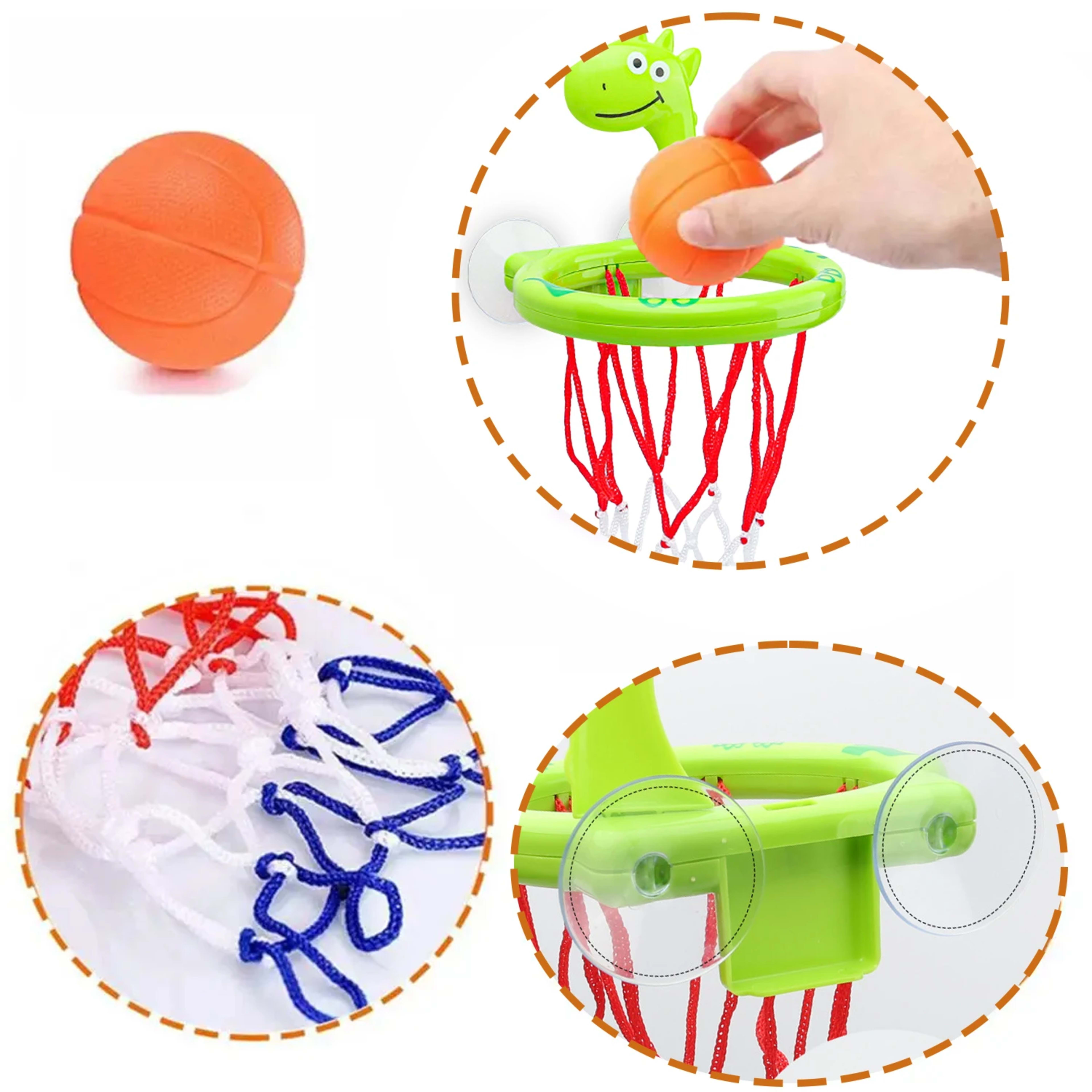 Baby Bath Toy Children Water Play Toys Set Bathroom Bathtub Suction Cup Shooting Basketball Hoop with 3 Balls Bath Toys  4