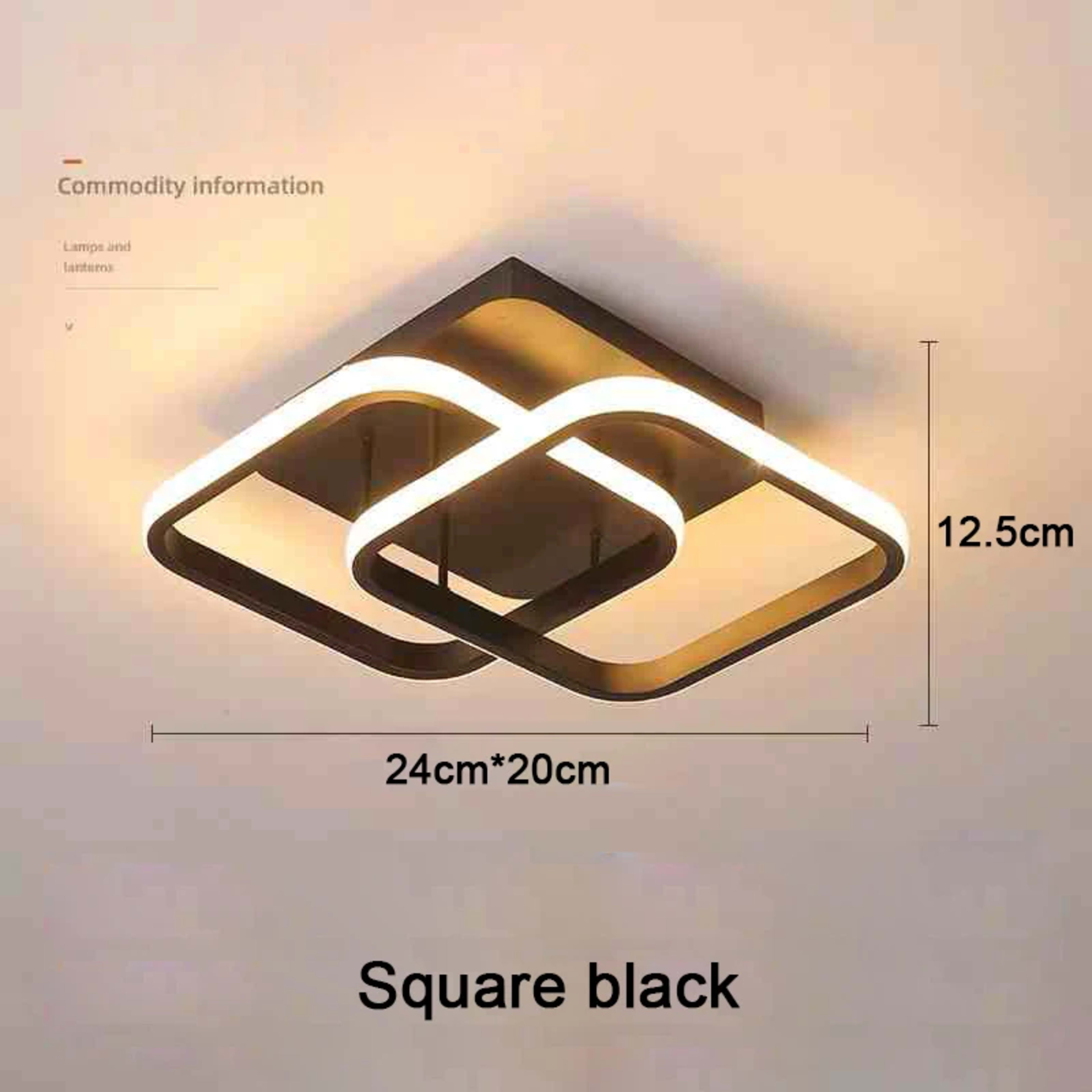 Modern LED Ceiling Light 2 Rings Creative Design Ceiling Lamp Indoor Lighting Fixtures Hallway Balcony Aisle Office Ligh 14