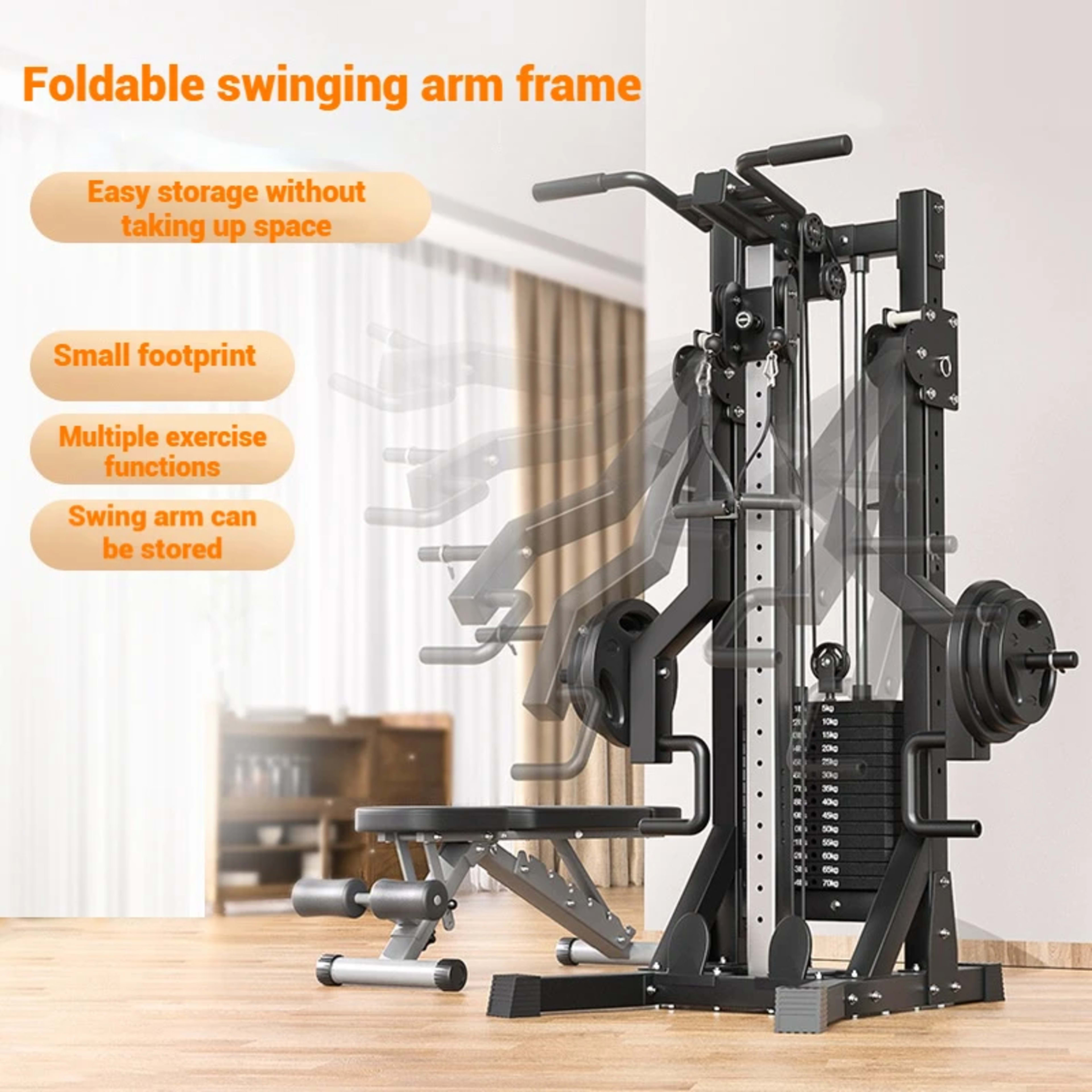 Household multi-functional gantry fitness equipment, unilateral bird's flight, high and low pull comprehensive training  2