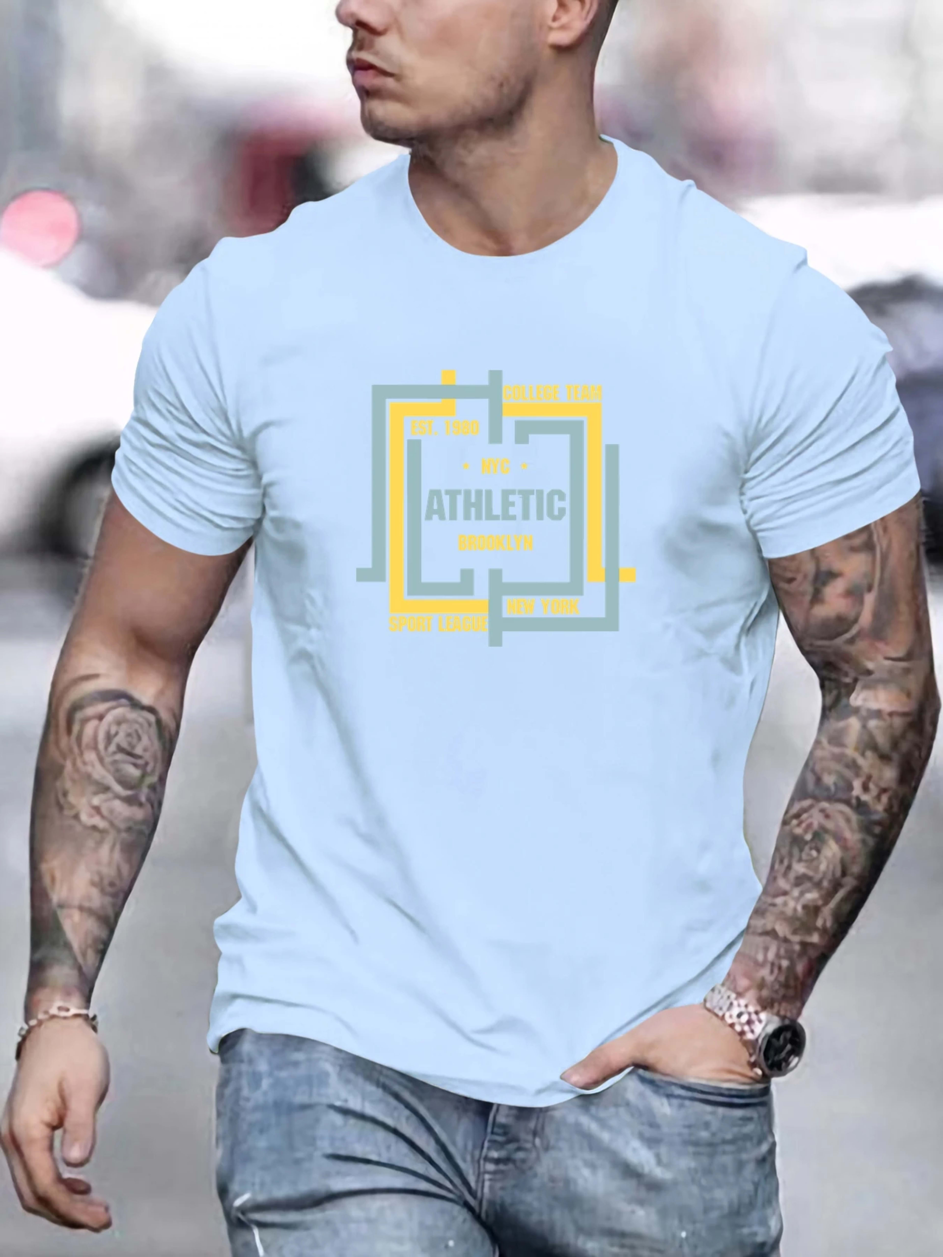 T Shirt for Man 100% Cotton Summer Round Neck Short Sleeve Graphic Print Breathable Streetwear Fashion Leisure Cool T-sh 2