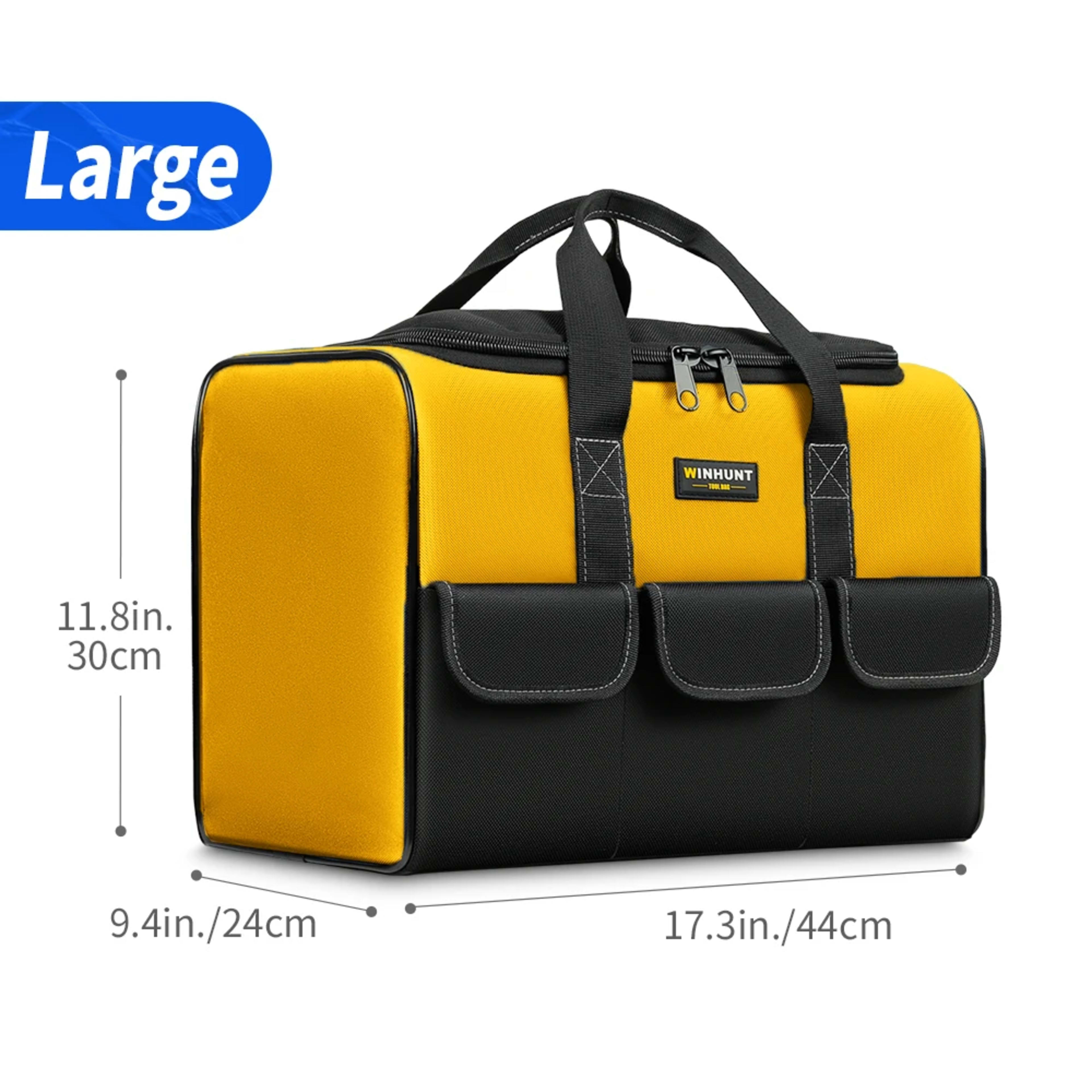 17 Inch Tool Bag, Large Tool Bag with 6 Exterior Pockets Electrician Tool Bag, for DIY Enthusiasts and Craftsmen 9