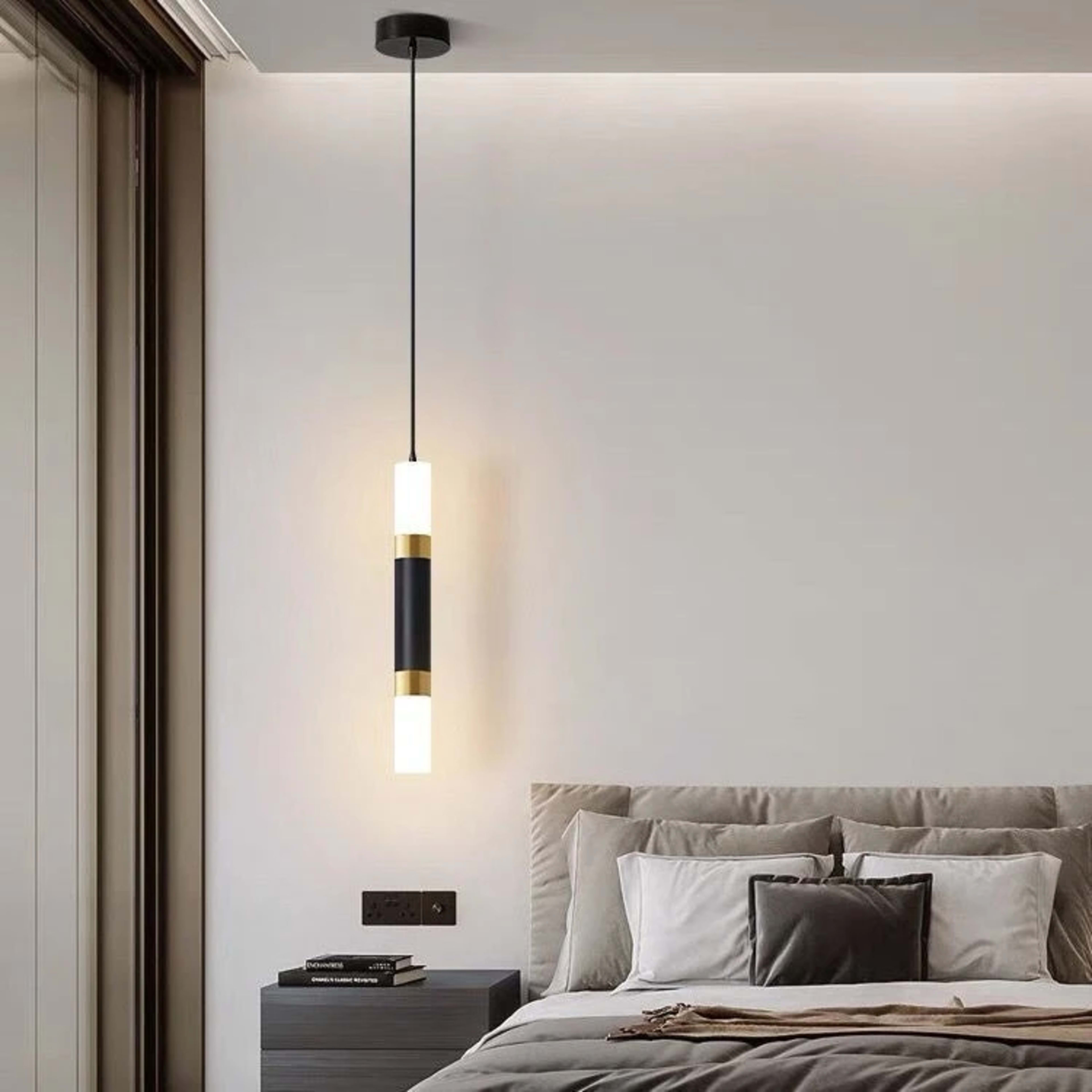 Led Pendant Light Dual Light Sources Shine Up and Down Droplight Fixture Kitchen Island Dining Room Shop Bar Counter Dec