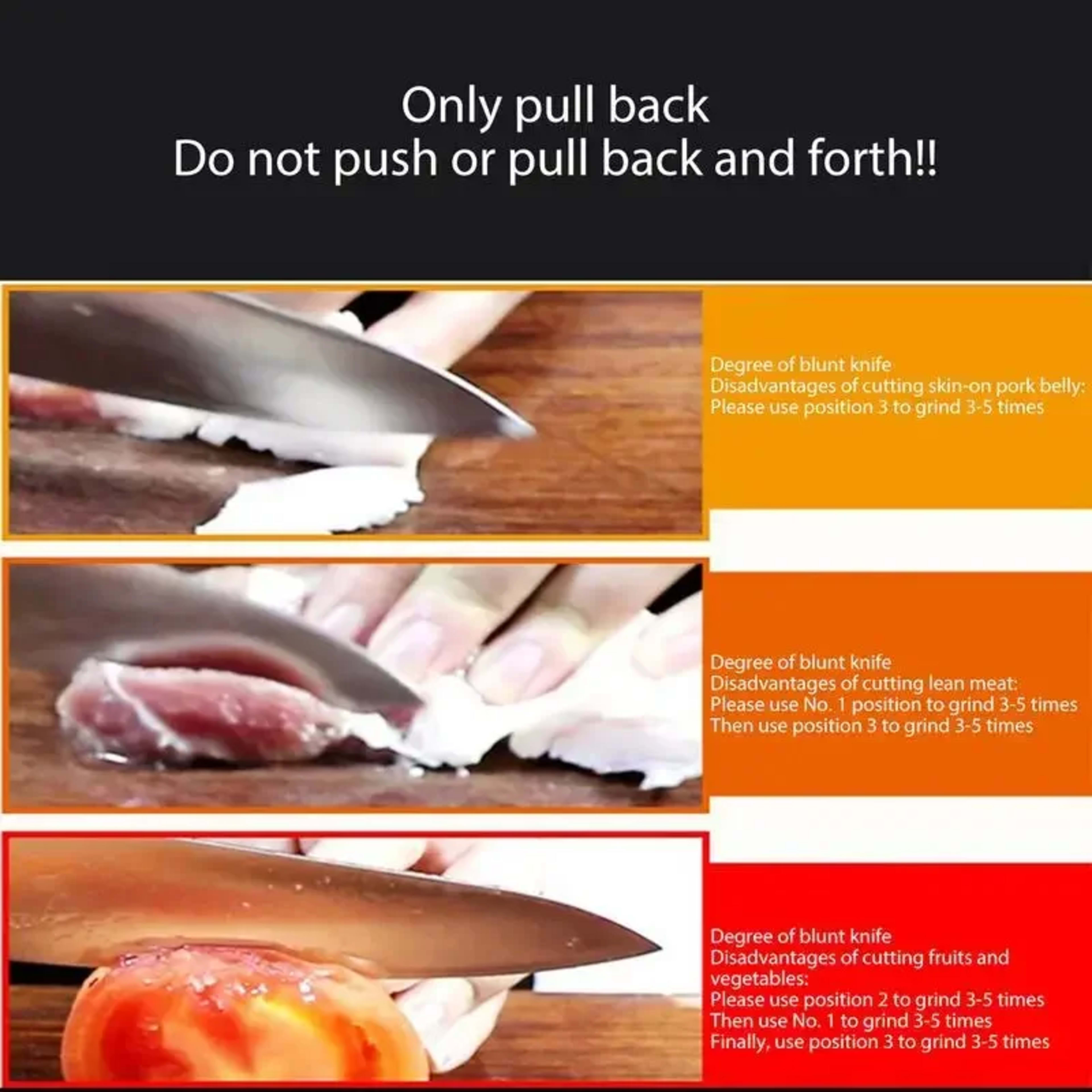 Kitchen 4 Segment Knife Sharpener Multifunctional Portable Non-slip Base Knife Sharpener Household Kitchen Gadgets Acces 4