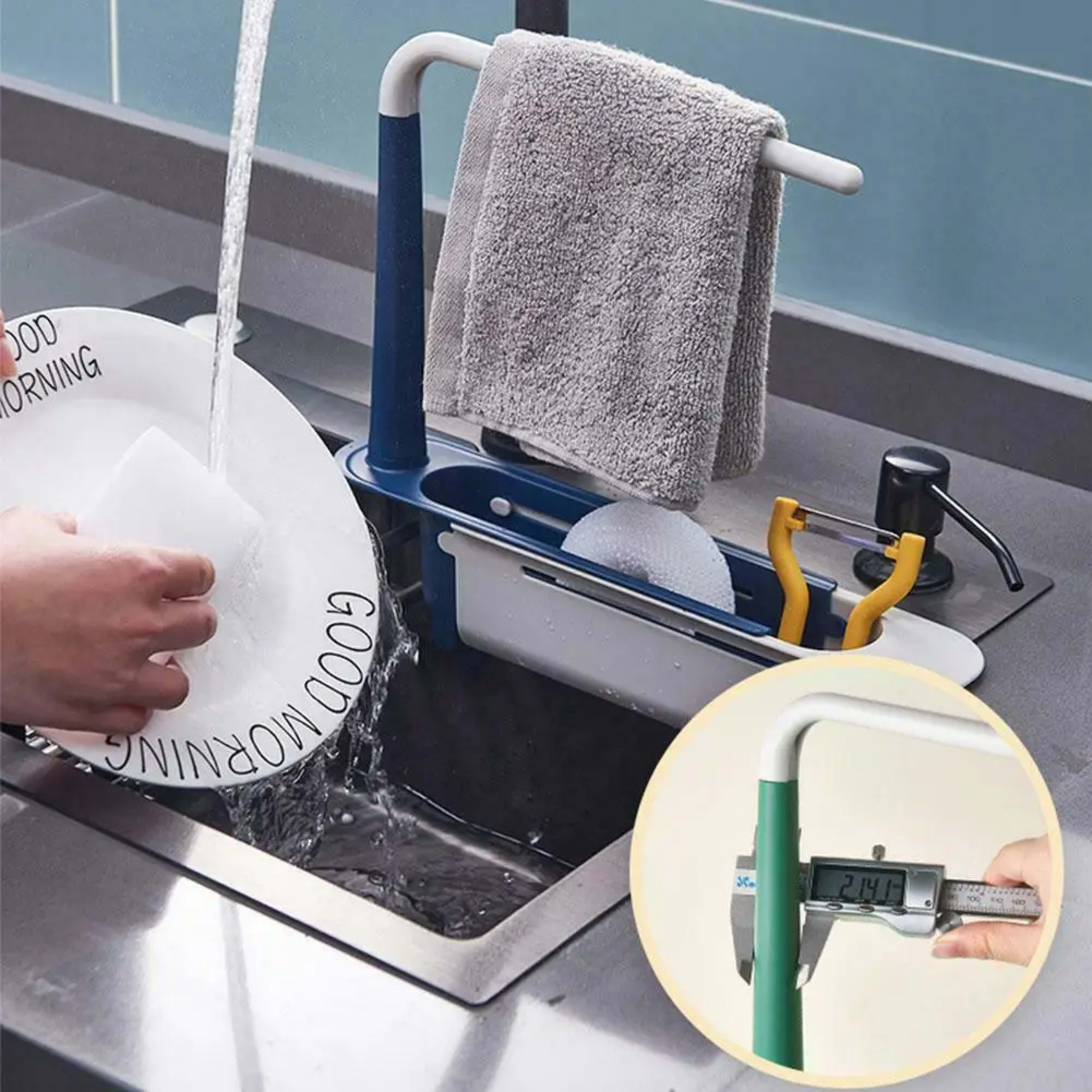 Kitchen Sink Drain Rack Telescopic Sink Shelf Sinks Organizer Soap Sponge Holder Storage Basket Kitchen Gadgets Accessor 1