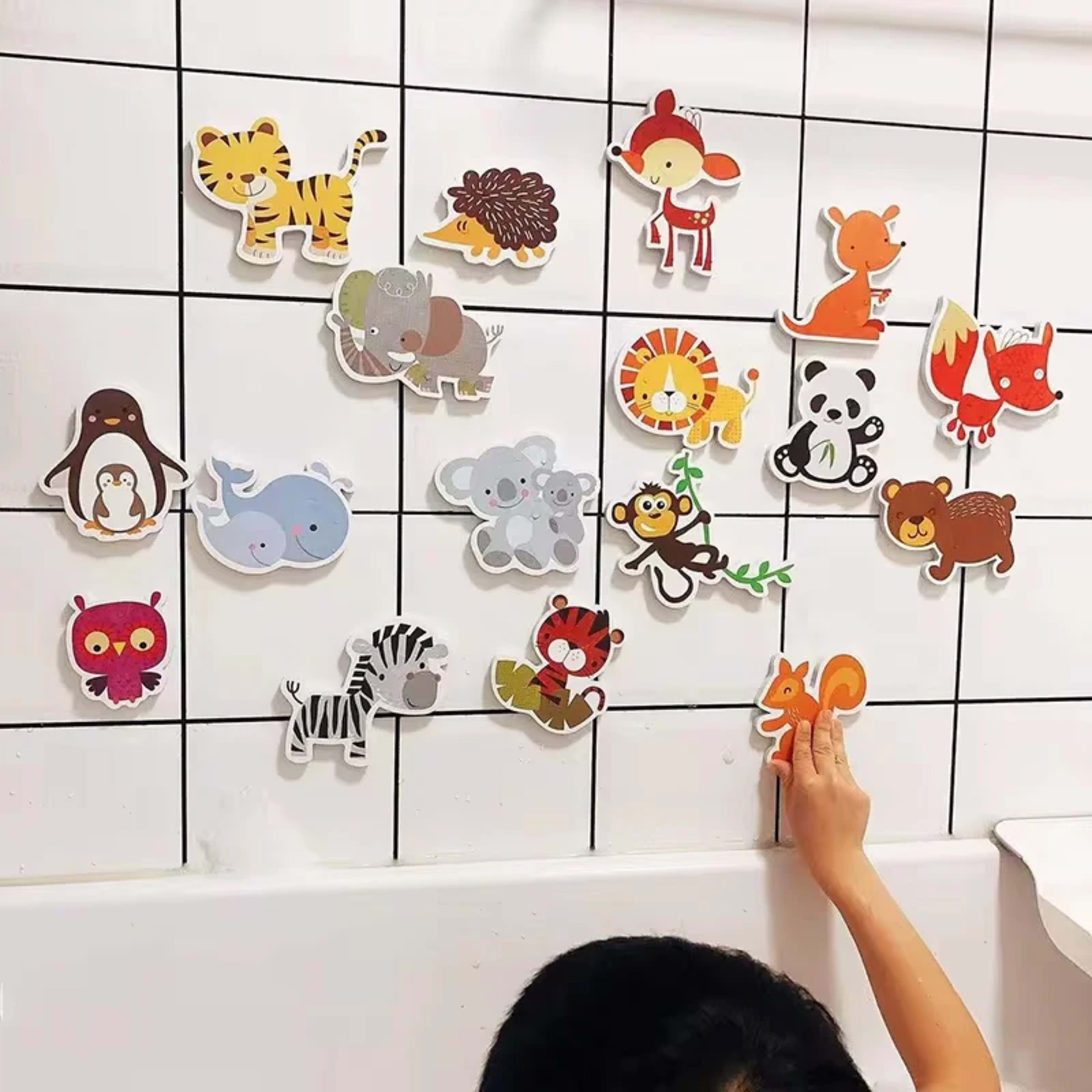Baby Bath Toys for Kids 2 to 3 Years Fun Bathroom Toys Foam Animals Traffic Cognitive Games Boys Gifts Early Educational 2