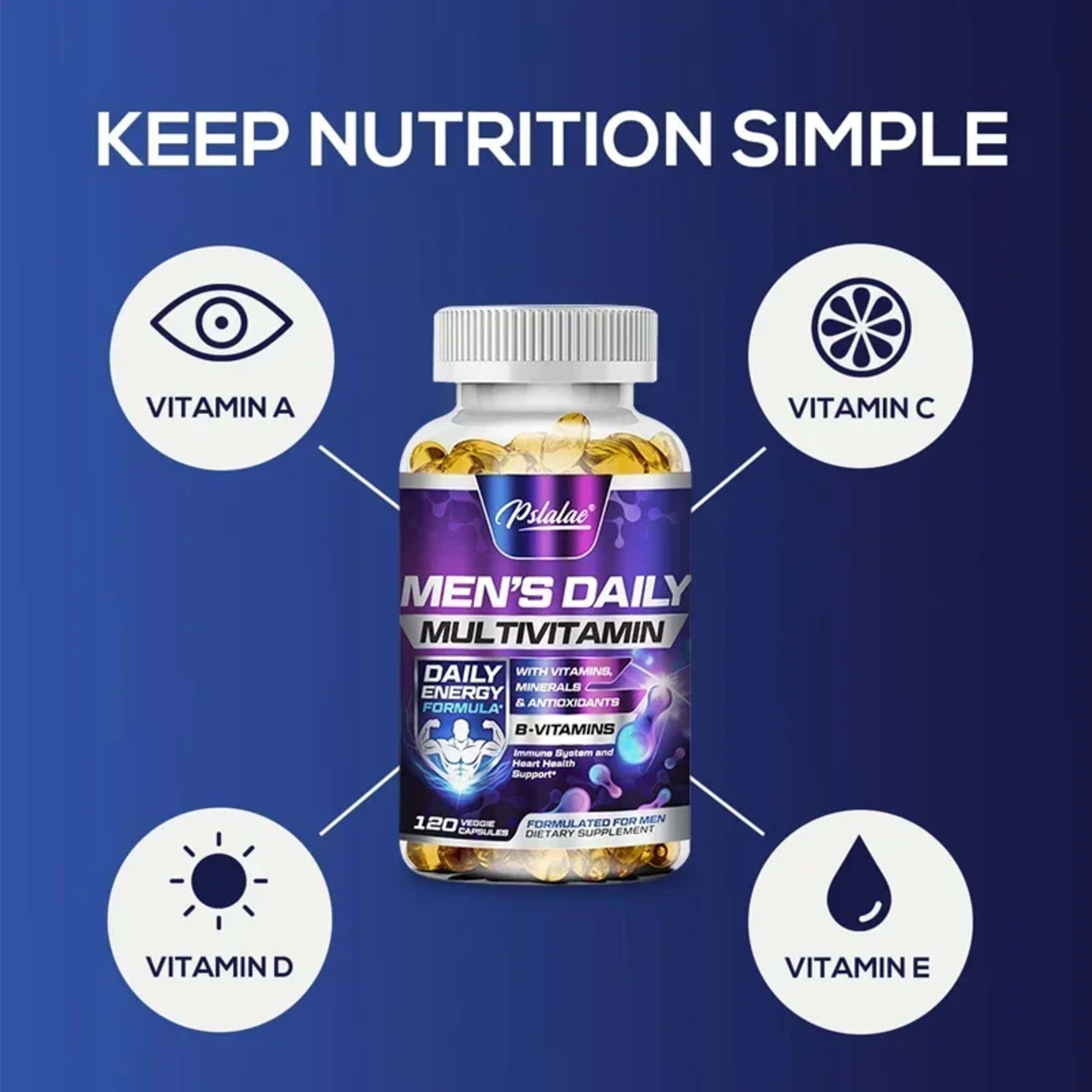 Men's Multivitamin Supplement - Supports Immune Health, Boosts Energy Production, and Improves Vitality and Endurance 4