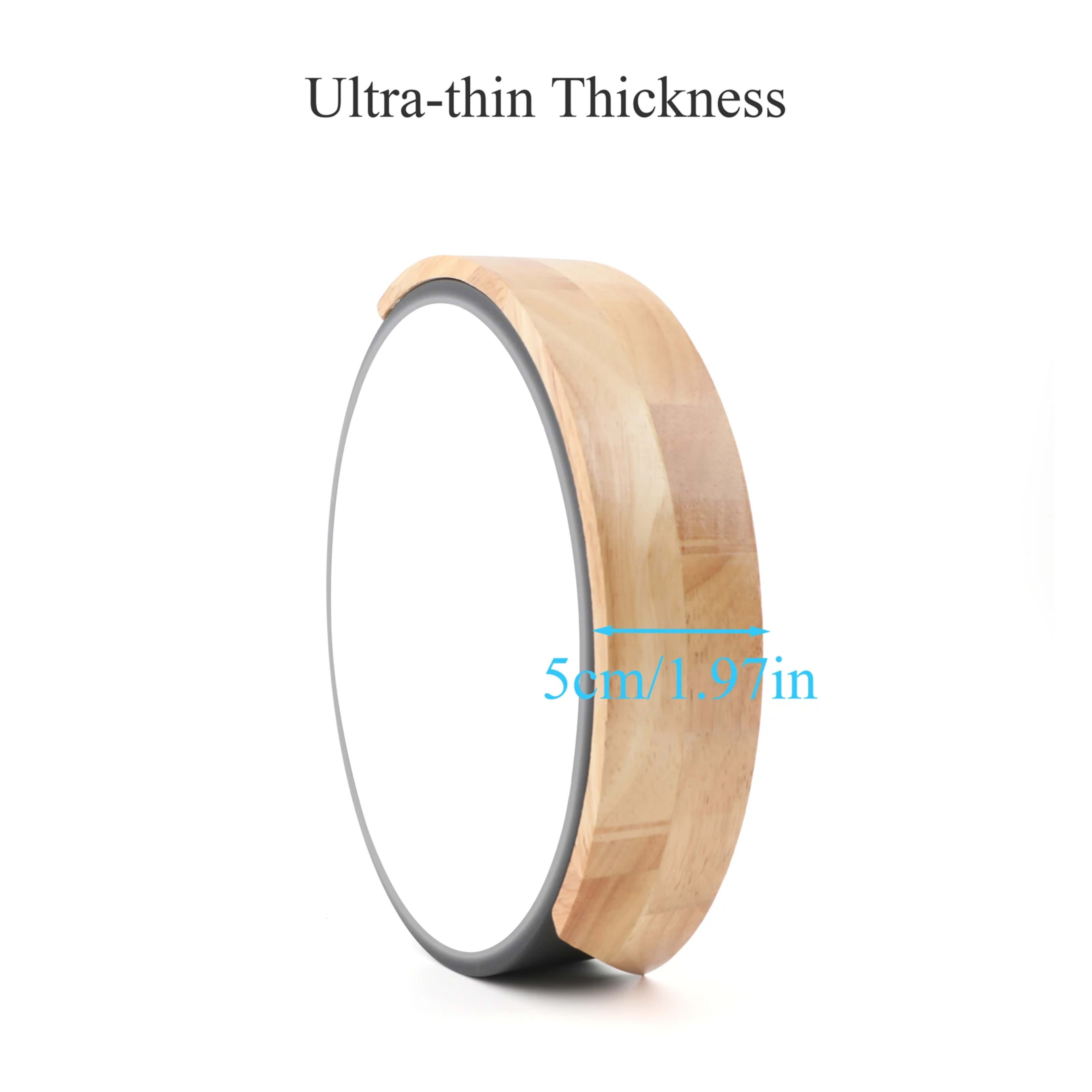 LED Ceiling Light 12W Modern Round Macaron Wooden Ceiling Lamp Indoor Bedroom Living Room Lighting Fixture Surface Mount 4
