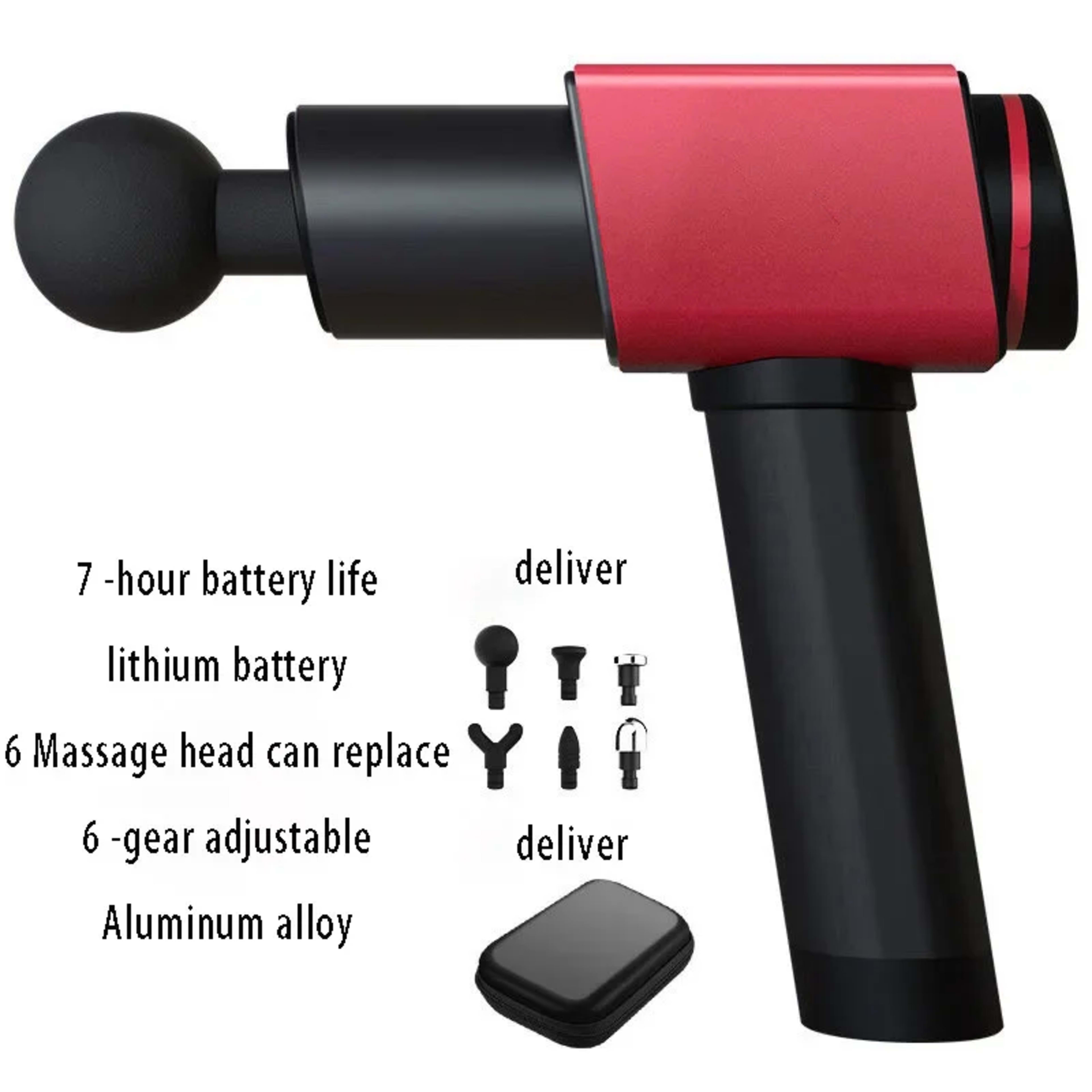 Professional Massage Gun 220W 30KG Strong Force Powerful Deep Muscle Massager Brushless Motor for Training Home Gym 7