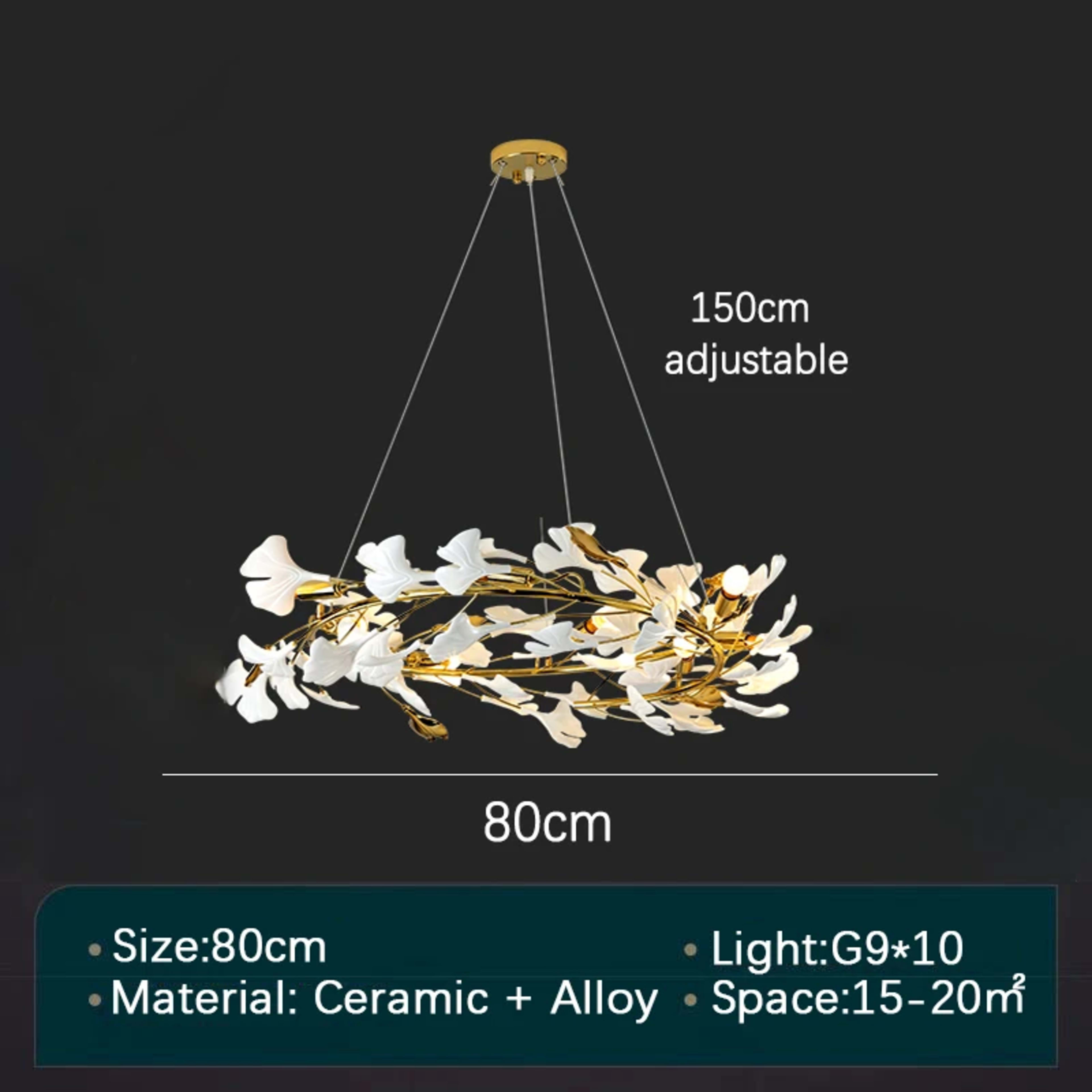 Modern LED Pendant Lights Home Decoration Bedroom Dining Living Room Ceiling Chandelier Ginkgo Leaf Art Long Lighting Fi