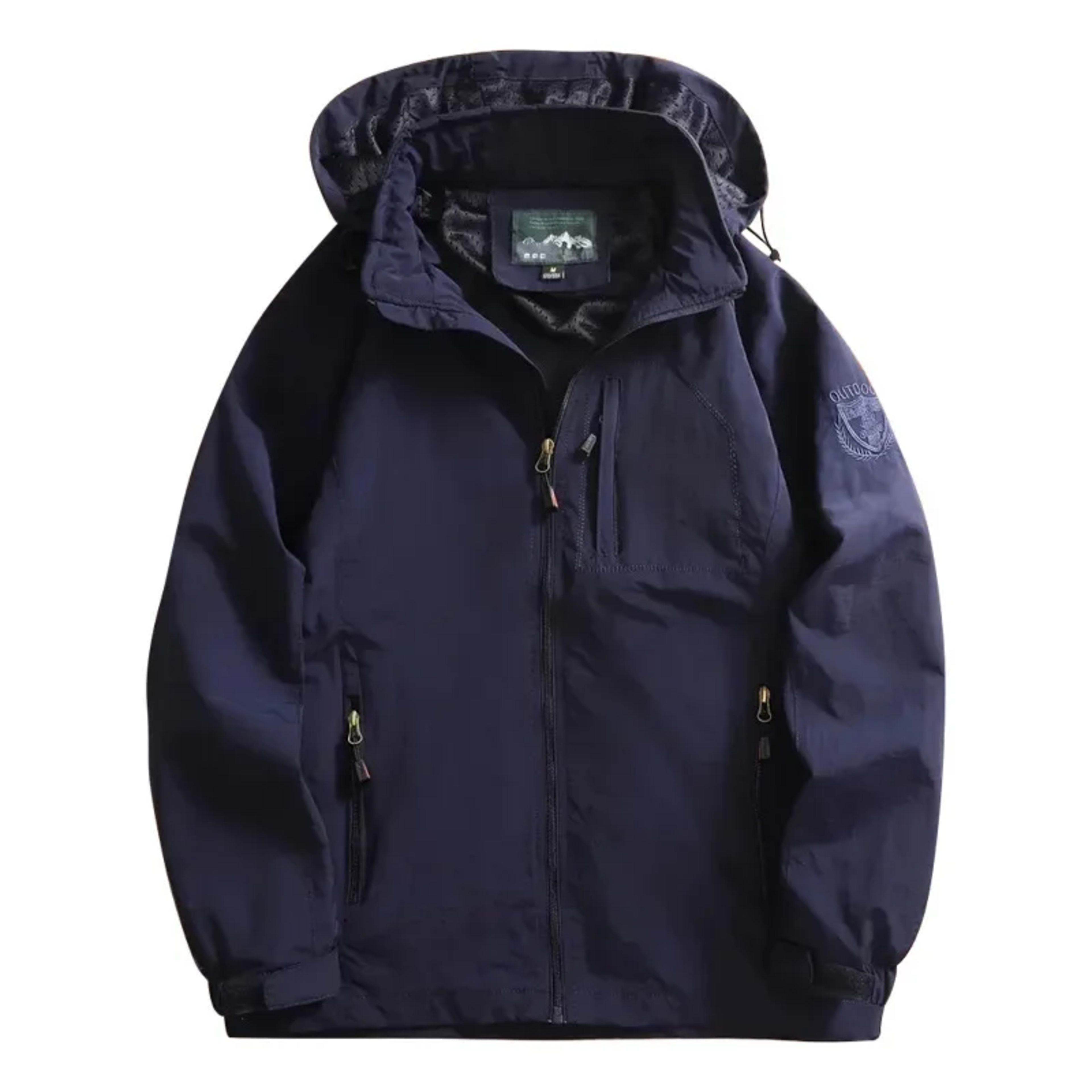 Men's Jacket Spring and Autumn Three Proof Fashion Casual Loose Hooded Professional Outdoor Windproof Windbreaker Coat 10