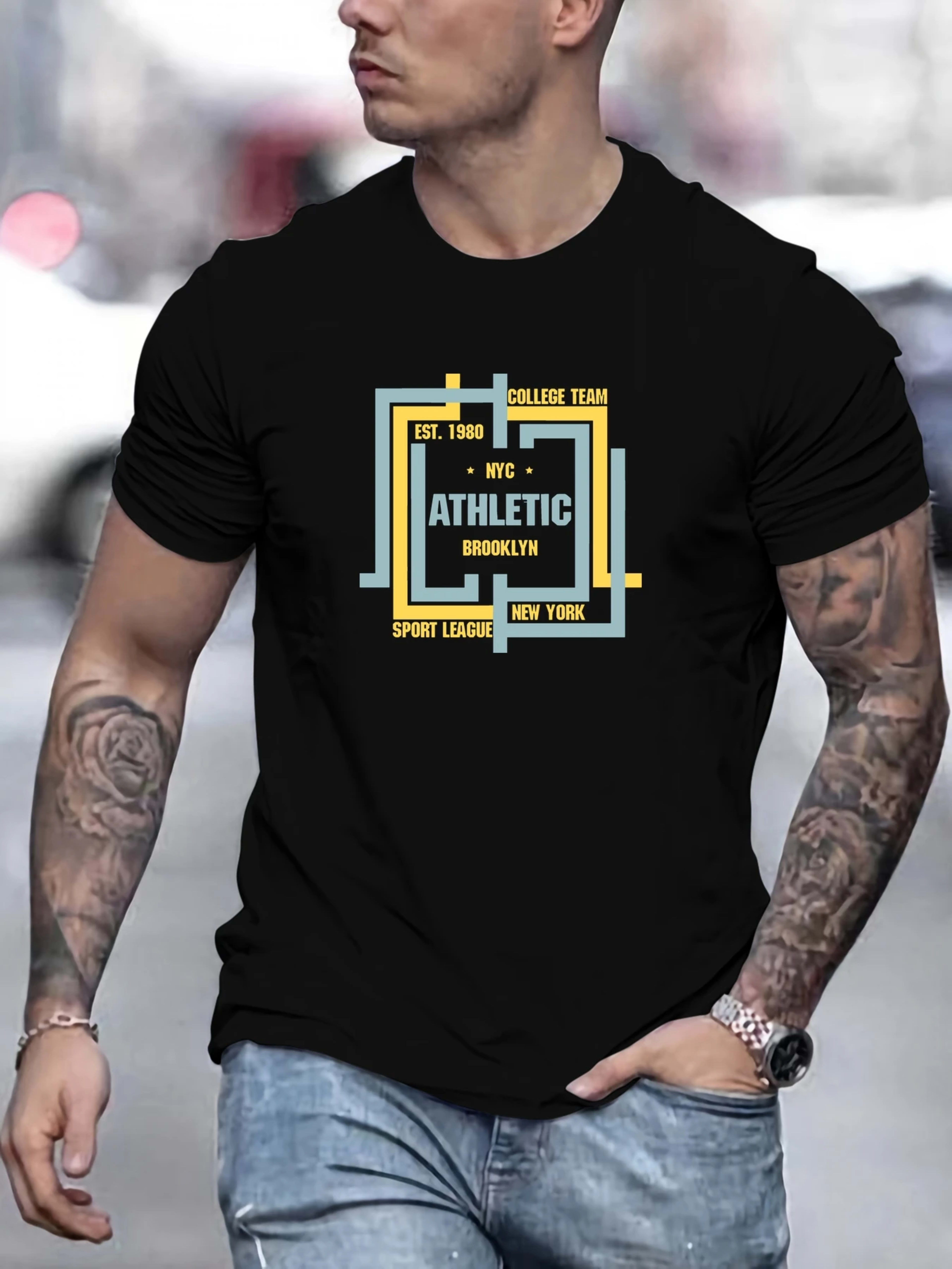 T Shirt for Man 100% Cotton Summer Round Neck Short Sleeve Graphic Print Breathable Streetwear Fashion Leisure Cool T-sh 1