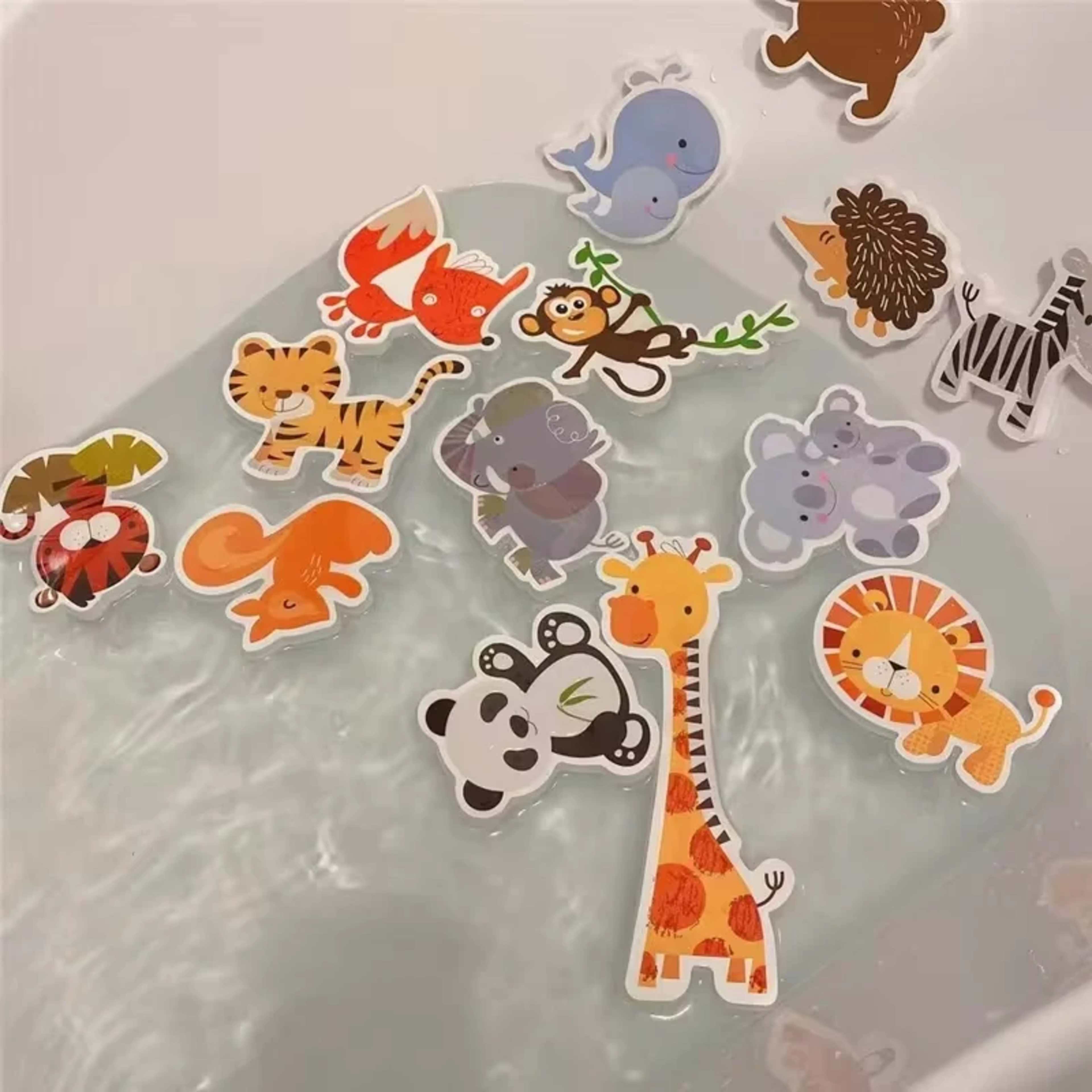 Baby Bath Toys for Kids 2 to 3 Years Fun Bathroom Toys Foam Animals Traffic Cognitive Games Boys Gifts Early Educational 4