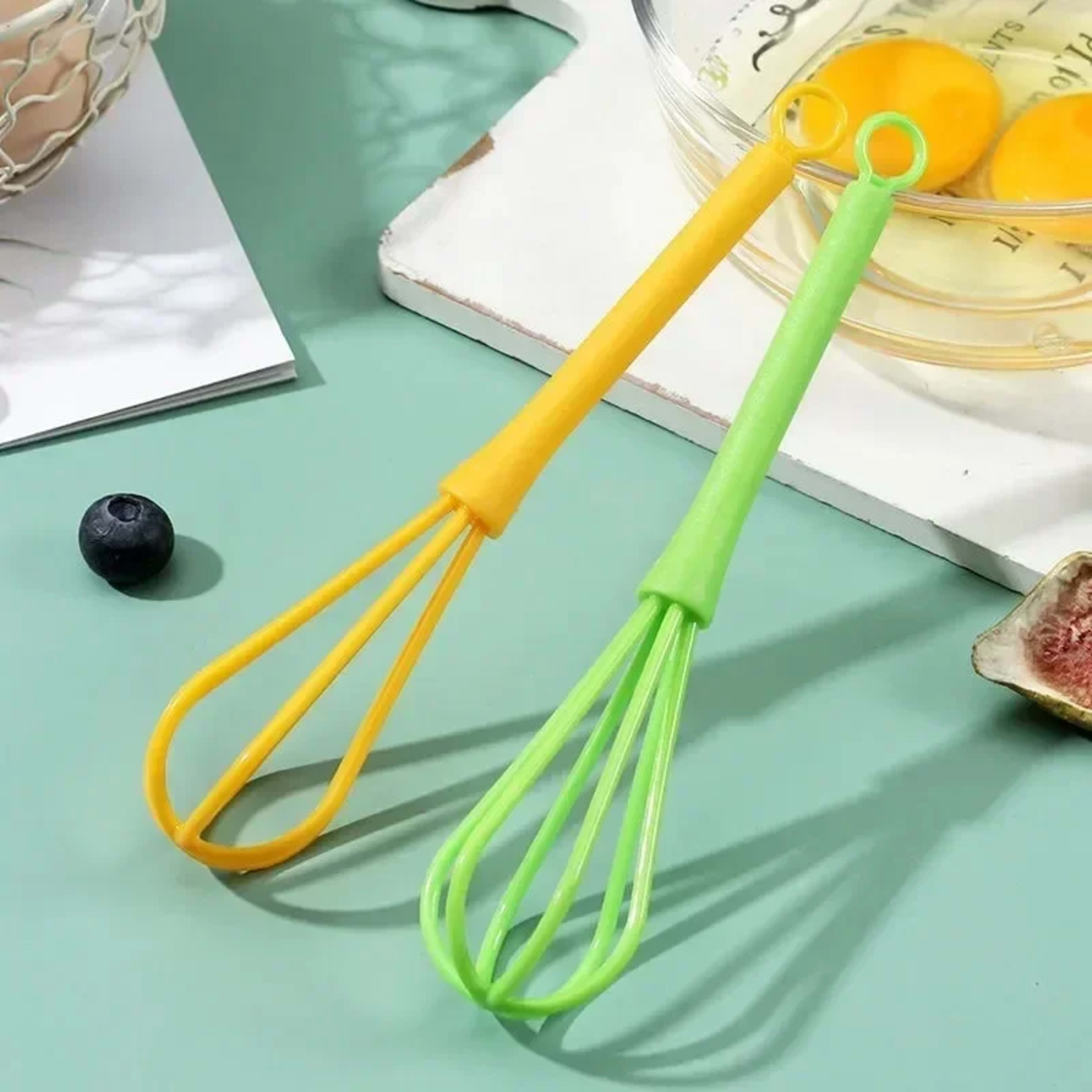 Kitchen Accessories Egg Hand Mixer Whisk Plastic Cooking Tools Cream Baking Flour Mixer Egg Tool kitchen gadgets 1PC 6