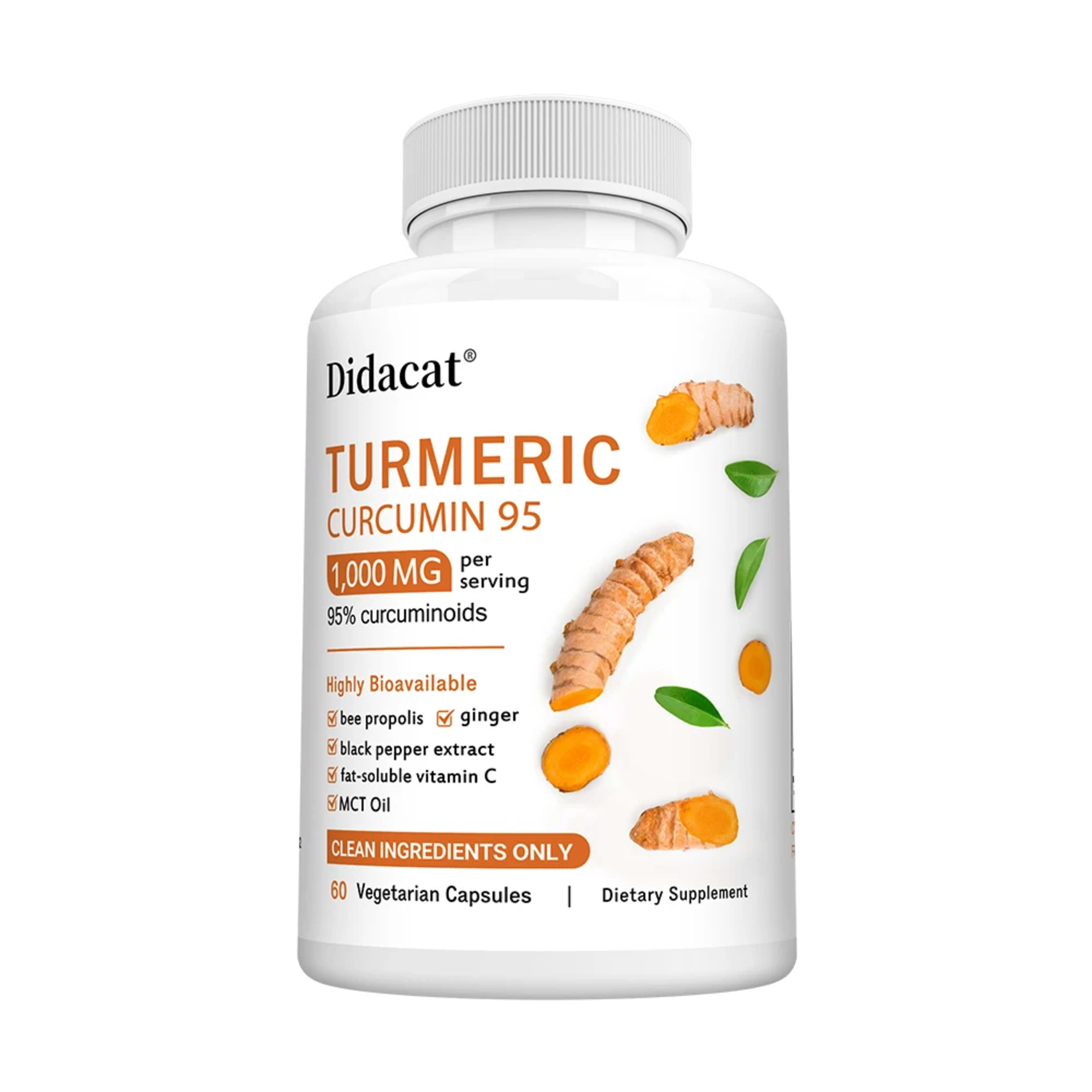 Turmeric Curcumin Supplement 1,000mg – 95% Curcuminoids with Black Pepper & Ginger, Supports Joint & Antioxidant Health 10