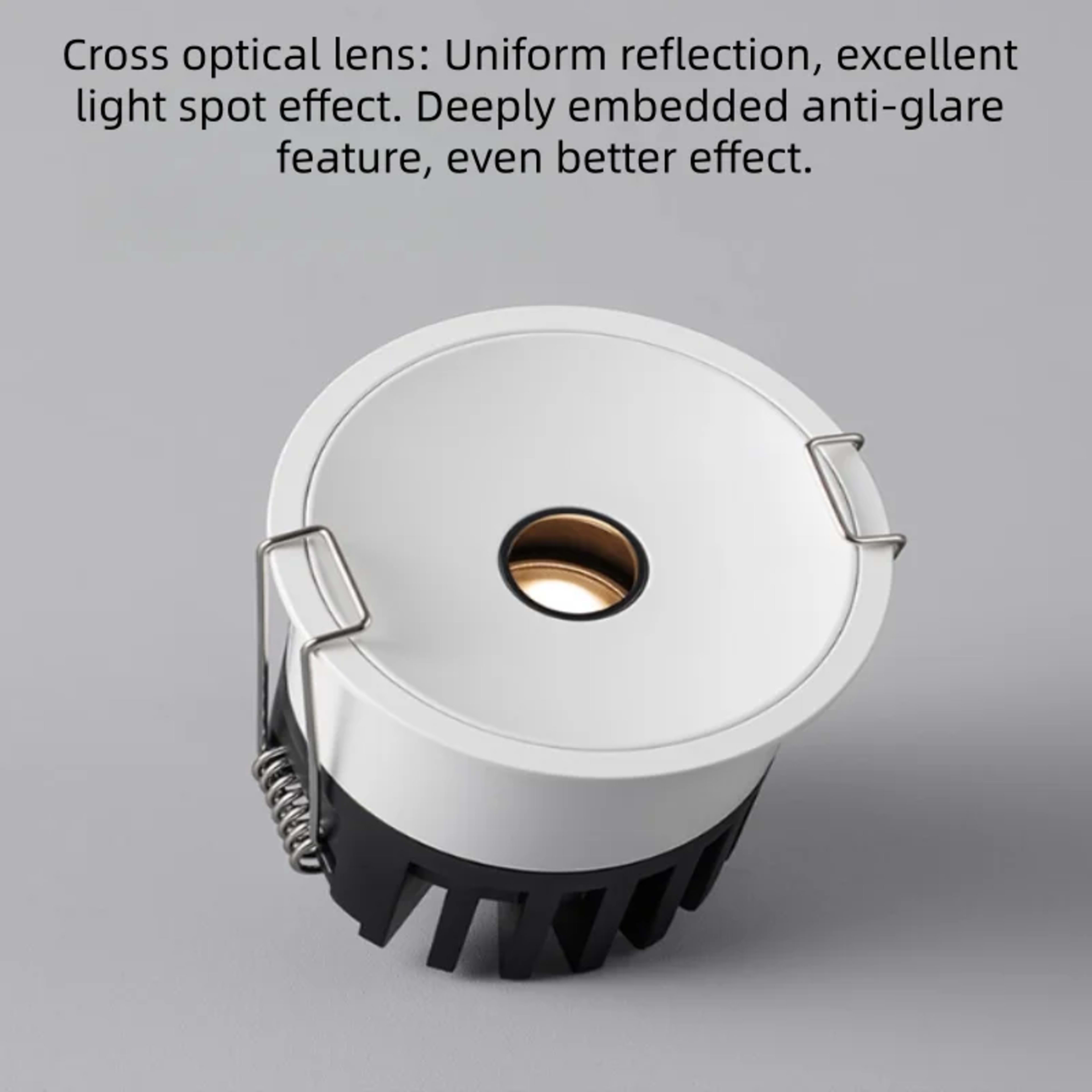 LED embedded household small-hole light-emitting cross-light beam spot lamp anti-glare non-centralized lamp 3