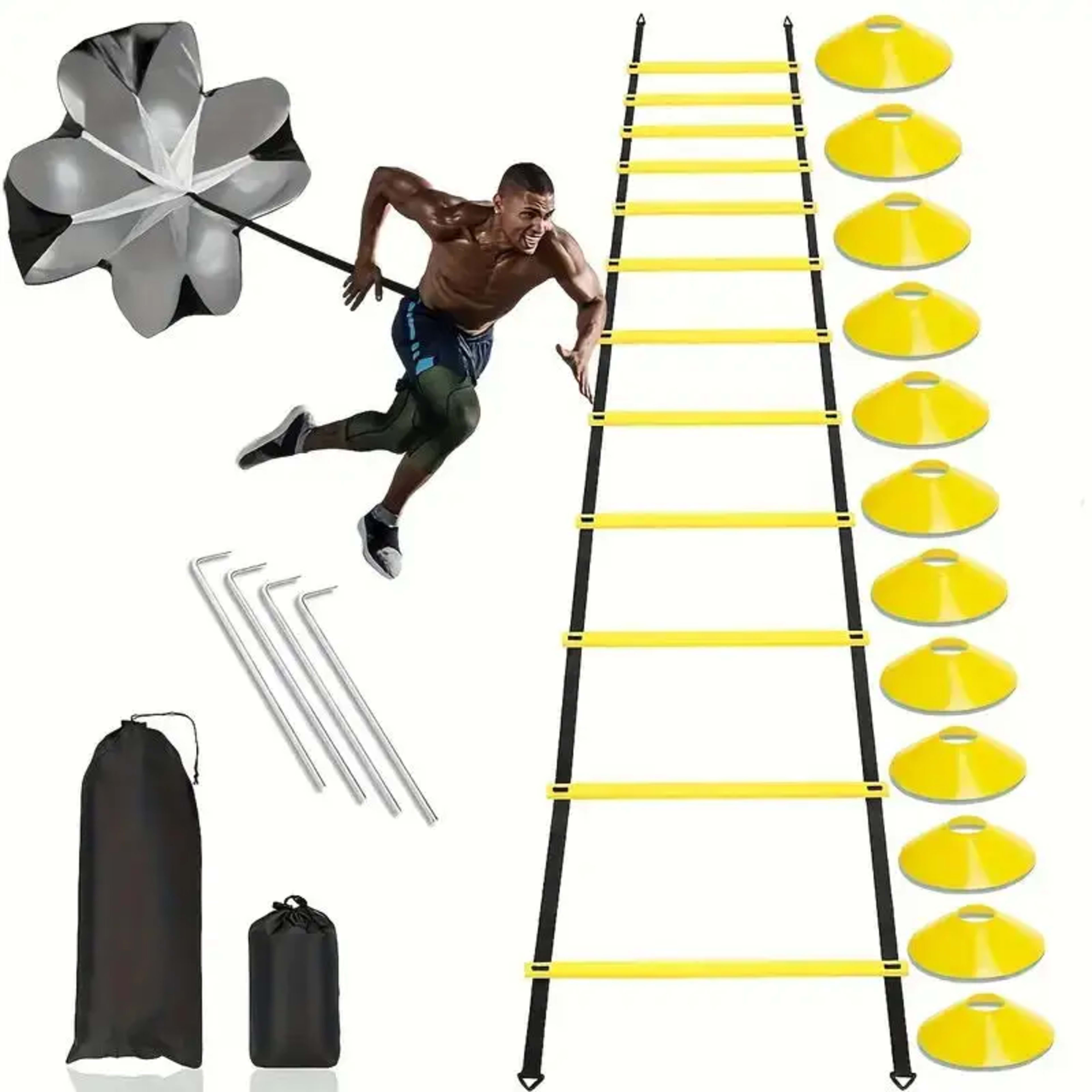 1set Football Soccer Training Equipment Fitness Speed Training Resistant Parachute Chute Running Umbrella 1