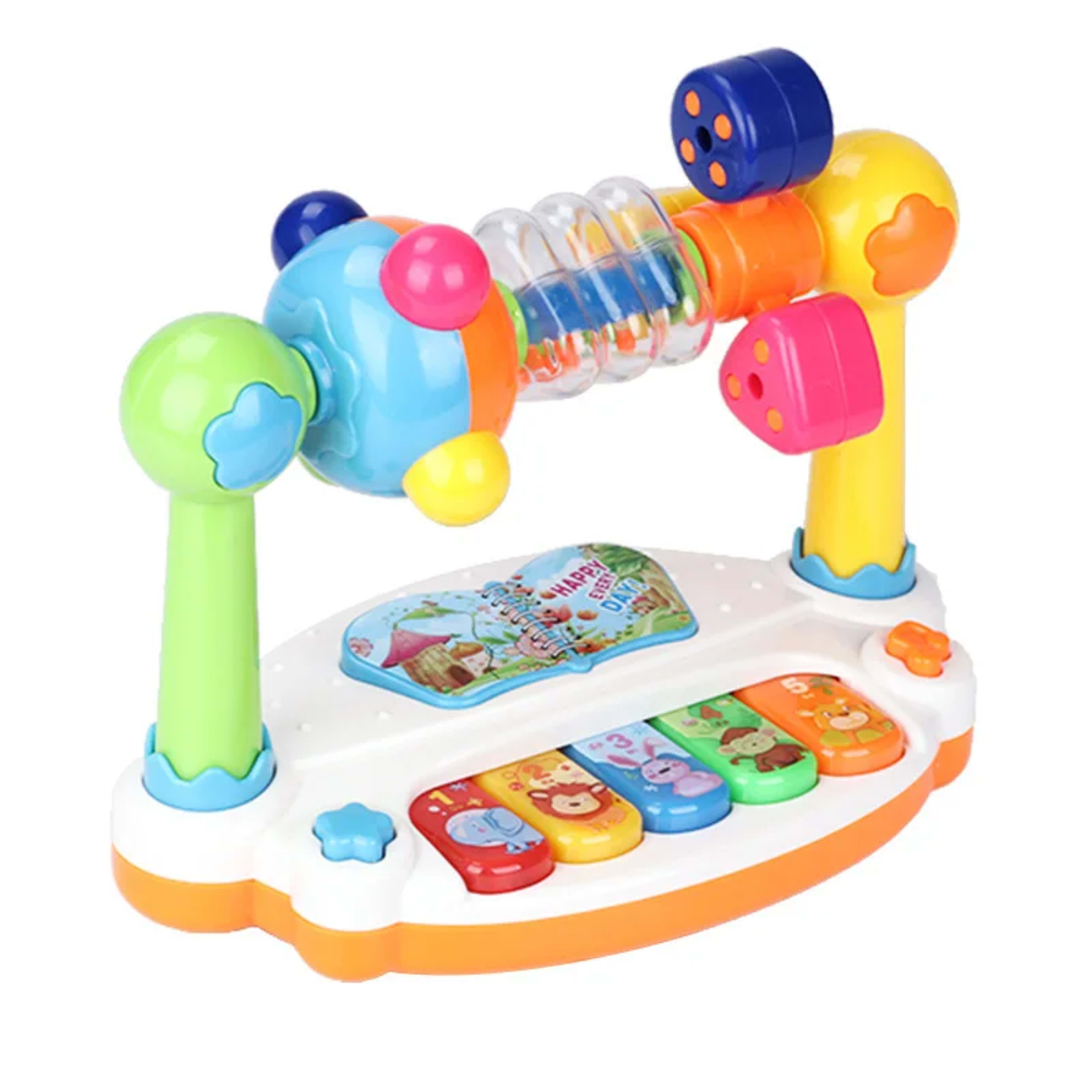 Baby Piano Toys Kids Rotating Music Keyboard Light Sound, Musical Toy for Toddlers,Early Educational Music Toy Gift Rand 6