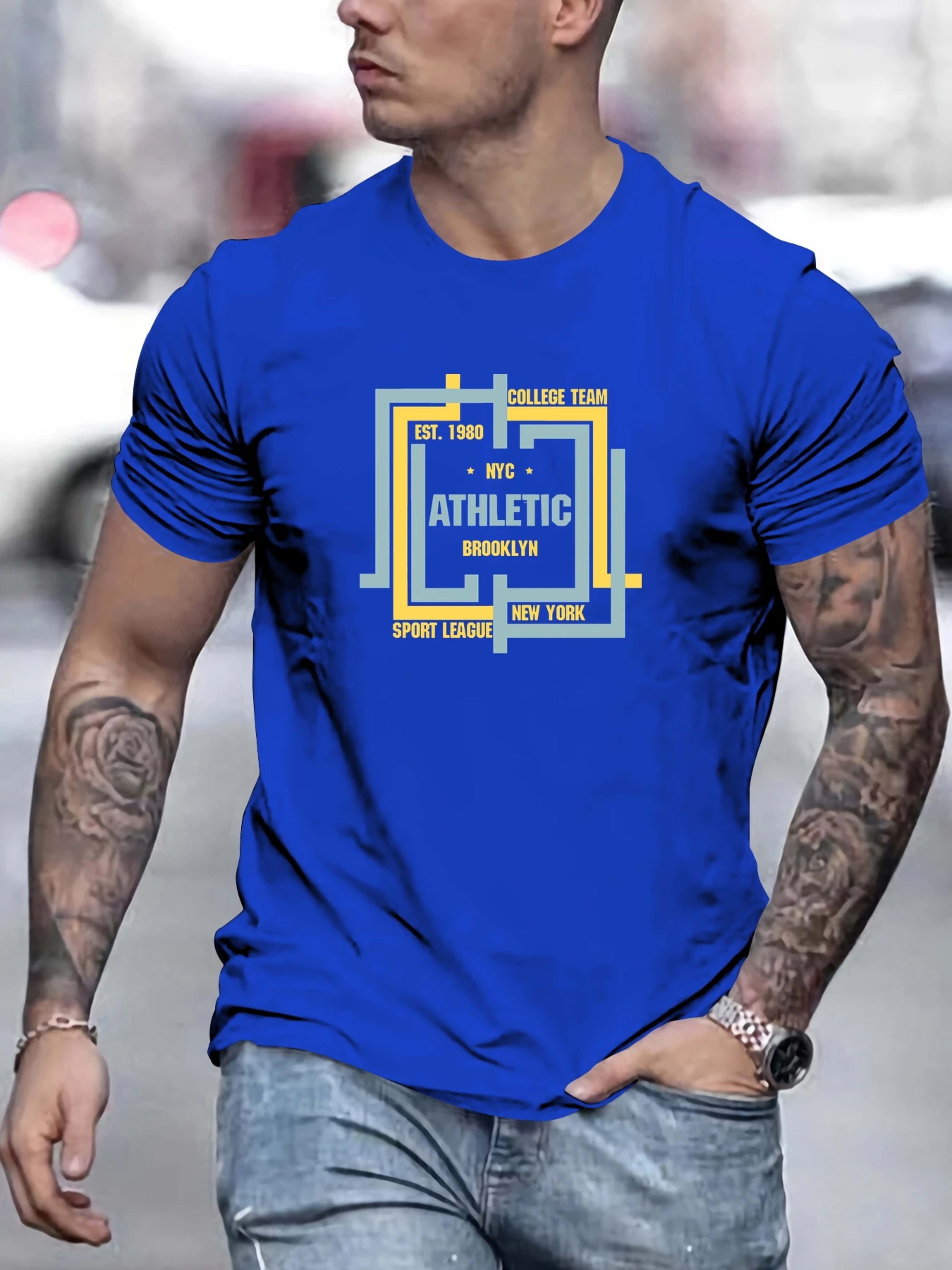 T Shirt for Man 100% Cotton Summer Round Neck Short Sleeve Graphic Print Breathable Streetwear Fashion Leisure Cool T-sh 4
