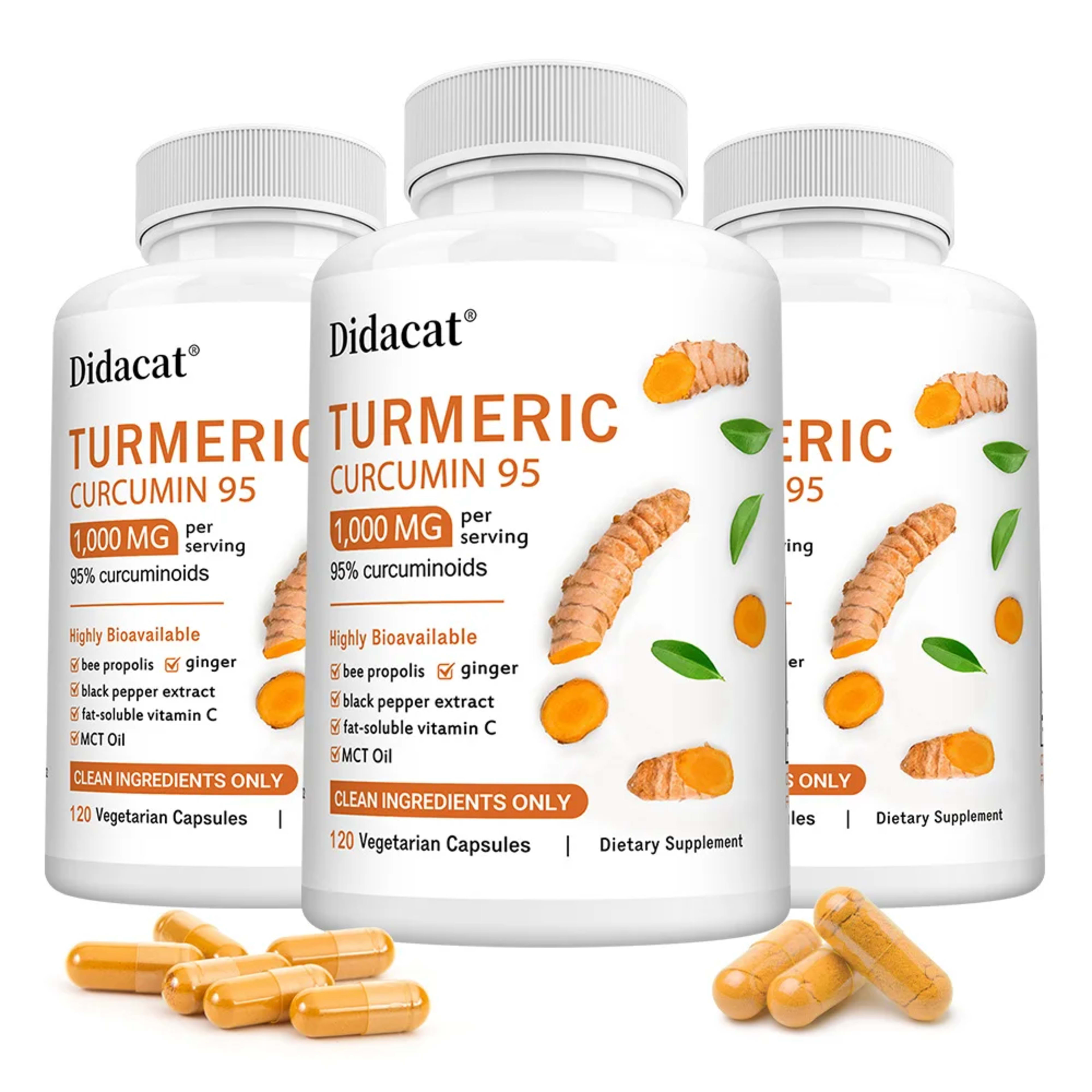 Turmeric Curcumin Supplement 1,000mg – 95% Curcuminoids with Black Pepper & Ginger, Supports Joint & Antioxidant Health 11
