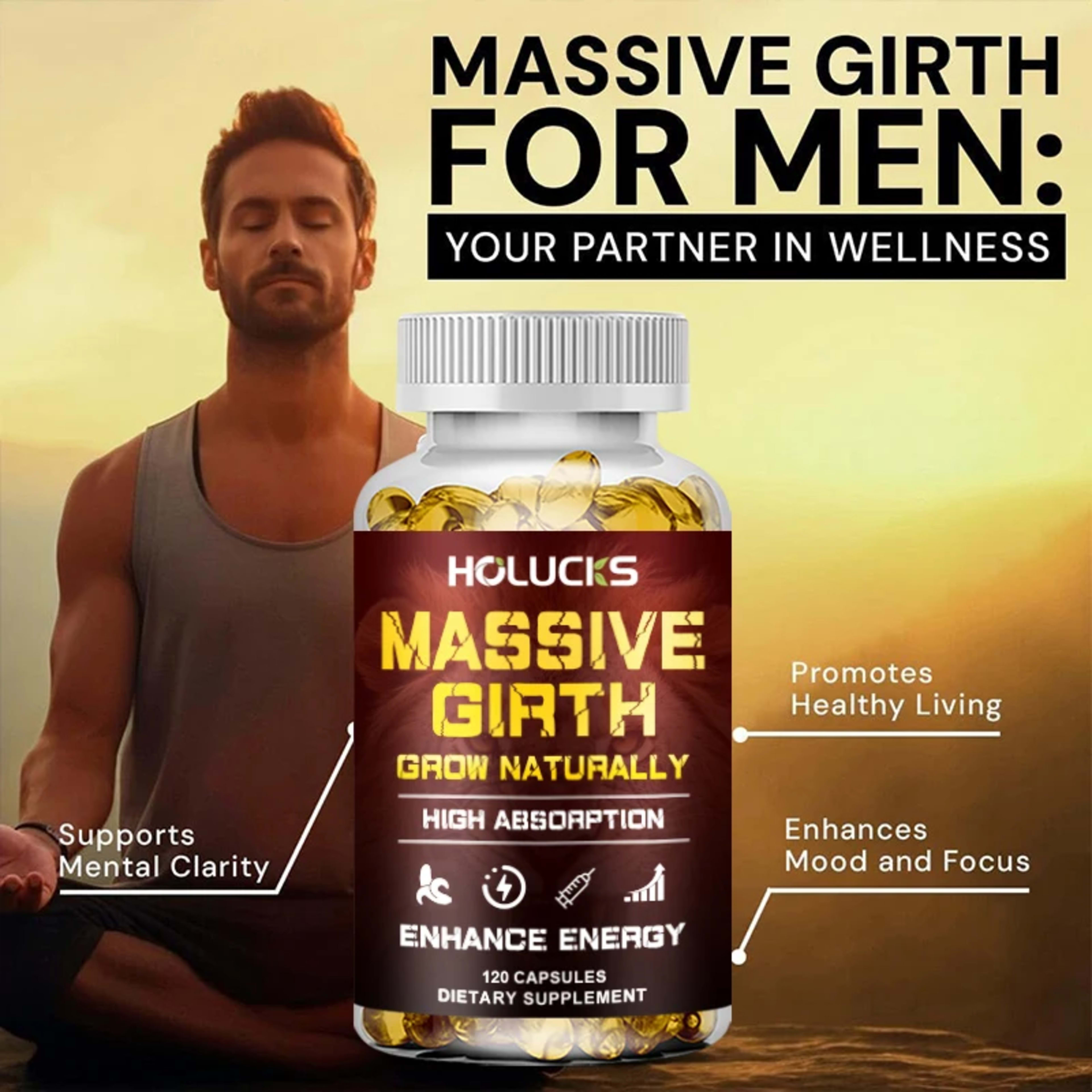 Men's Health Supplement Capsules, Enhances Performance & Energy, for Stamina, Muscle Strength Booster 5