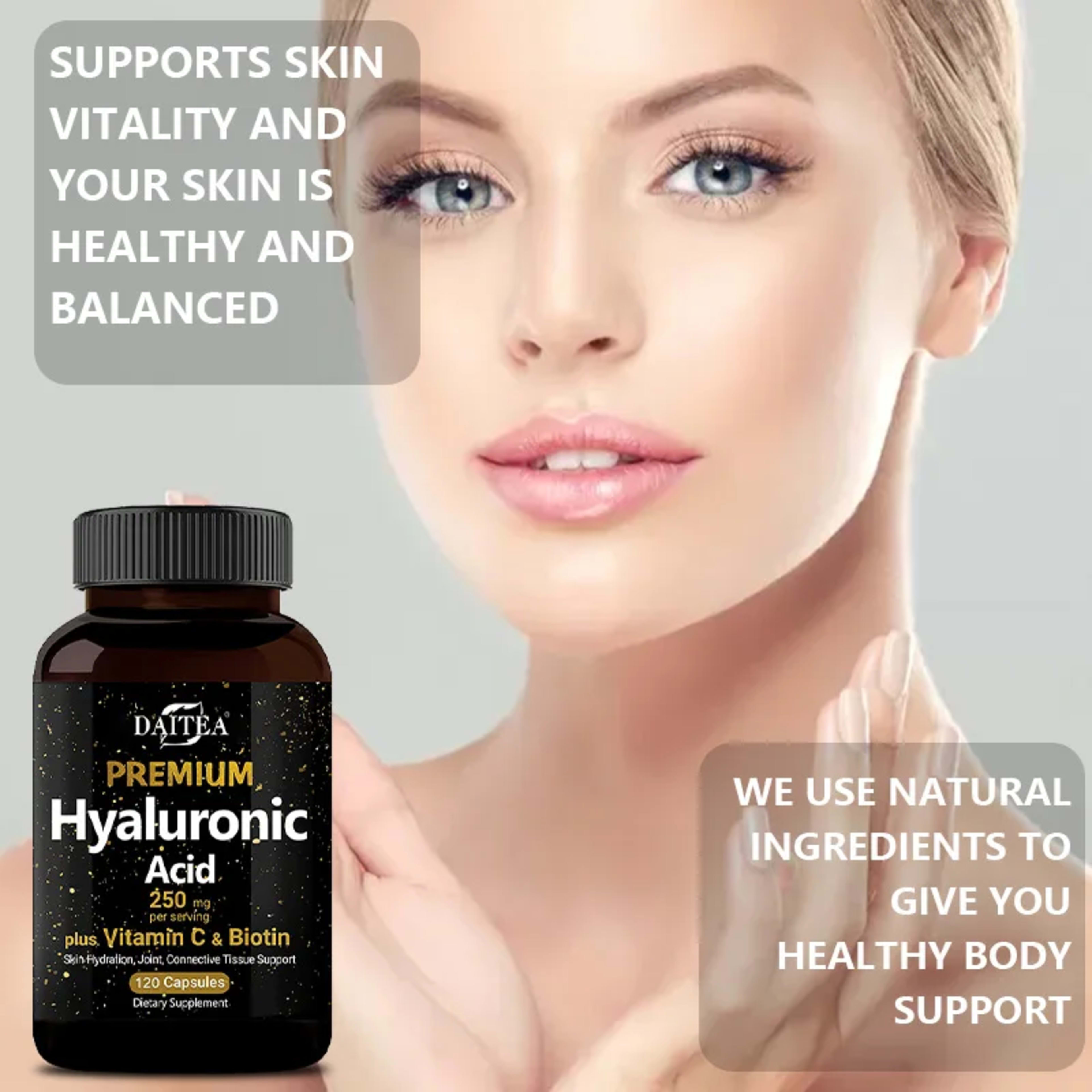 Hyaluronic Acid  Supplement | Contains Vitamin C and Biotin, Skin Moisturizing, Maintain Joint Health, Promote Hair Grow 4
