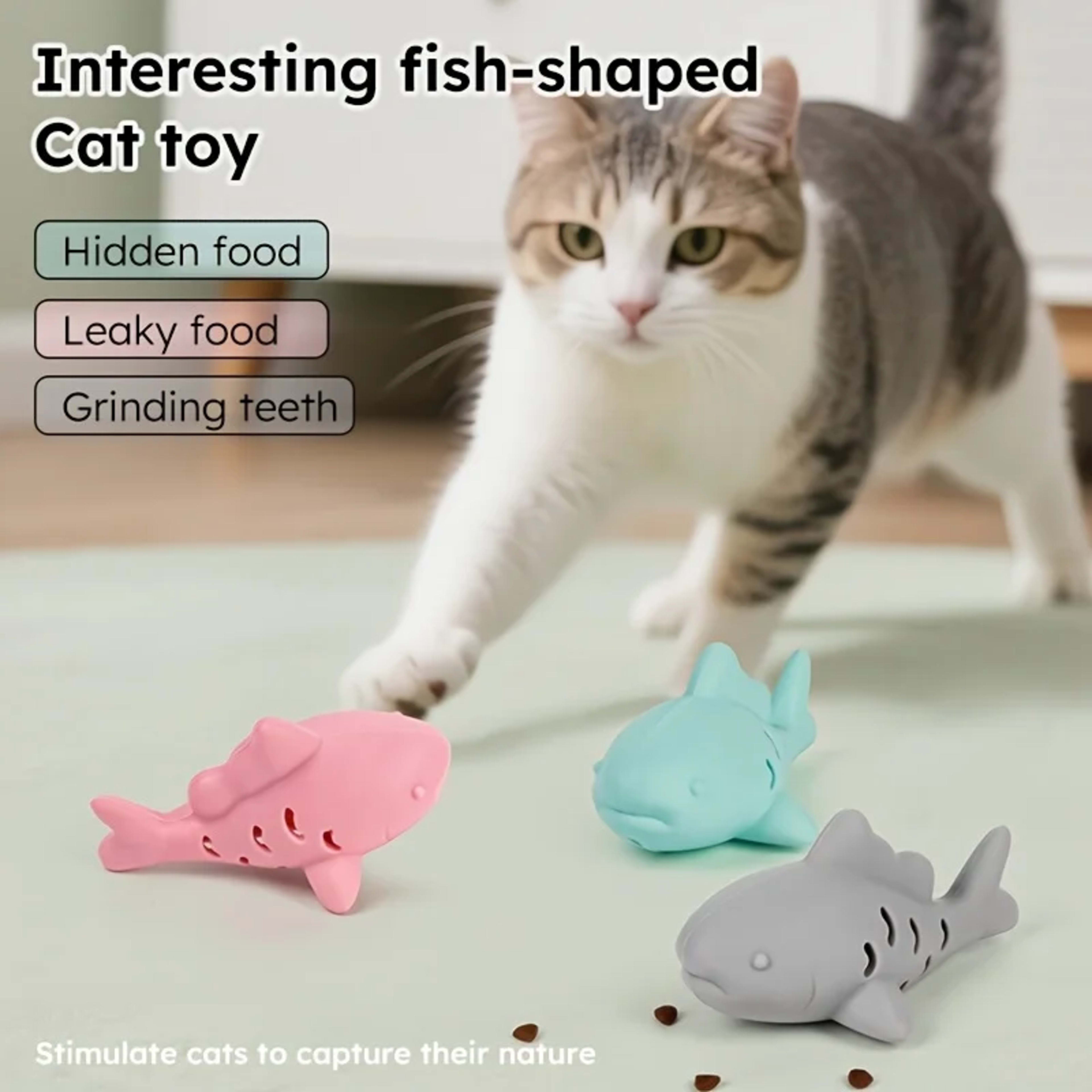 1pc Interactive Cat & Dog Toy - Durable Bite-Resistant Design, Hiding Food & Grinding Teeth Entertainment for Small Pets 3