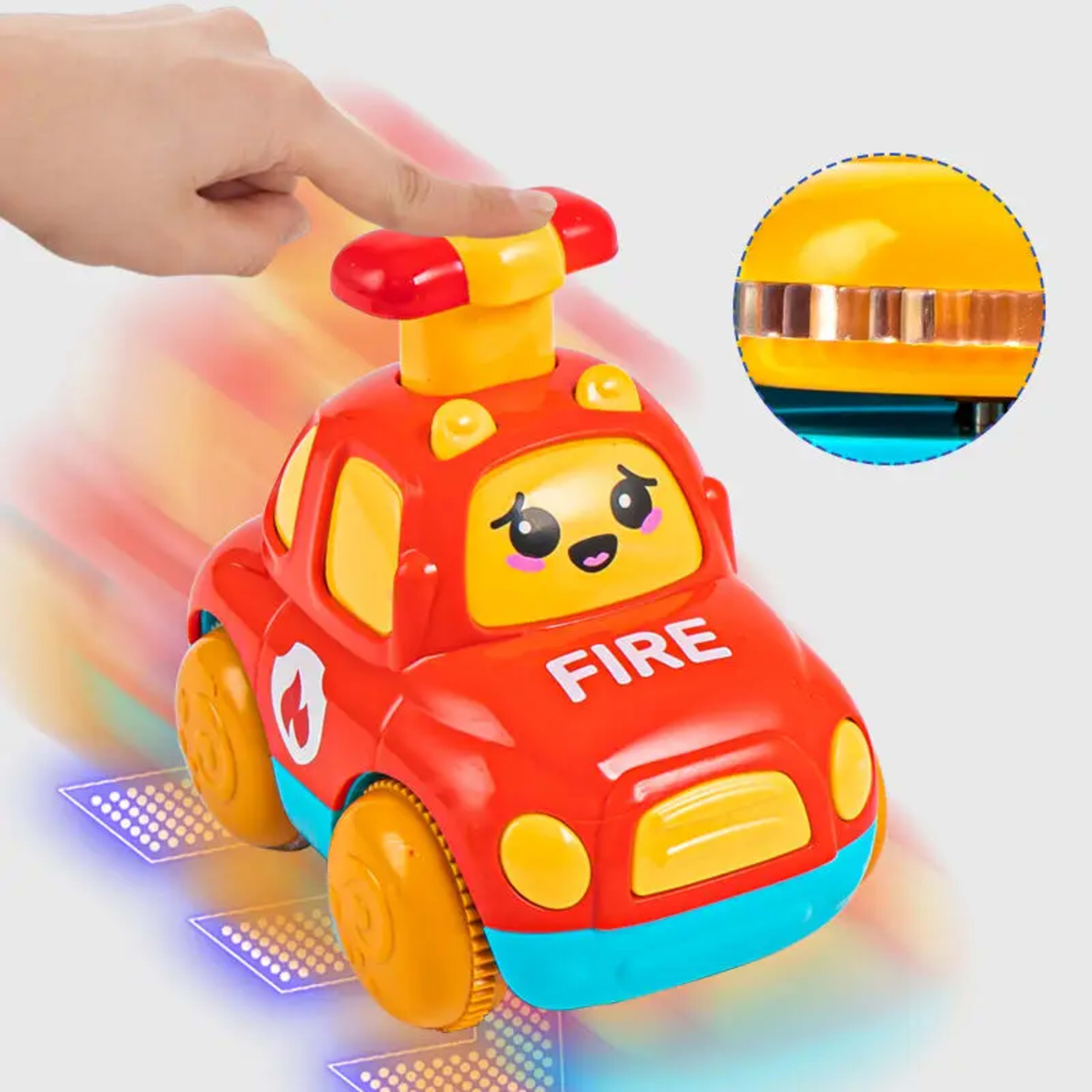 Kids Toys Cars Cartoon Press Inertia Car Toy Fire Engine Ambulance Cars Models Montessori Baby Toys for Boys Girls 1 to  2