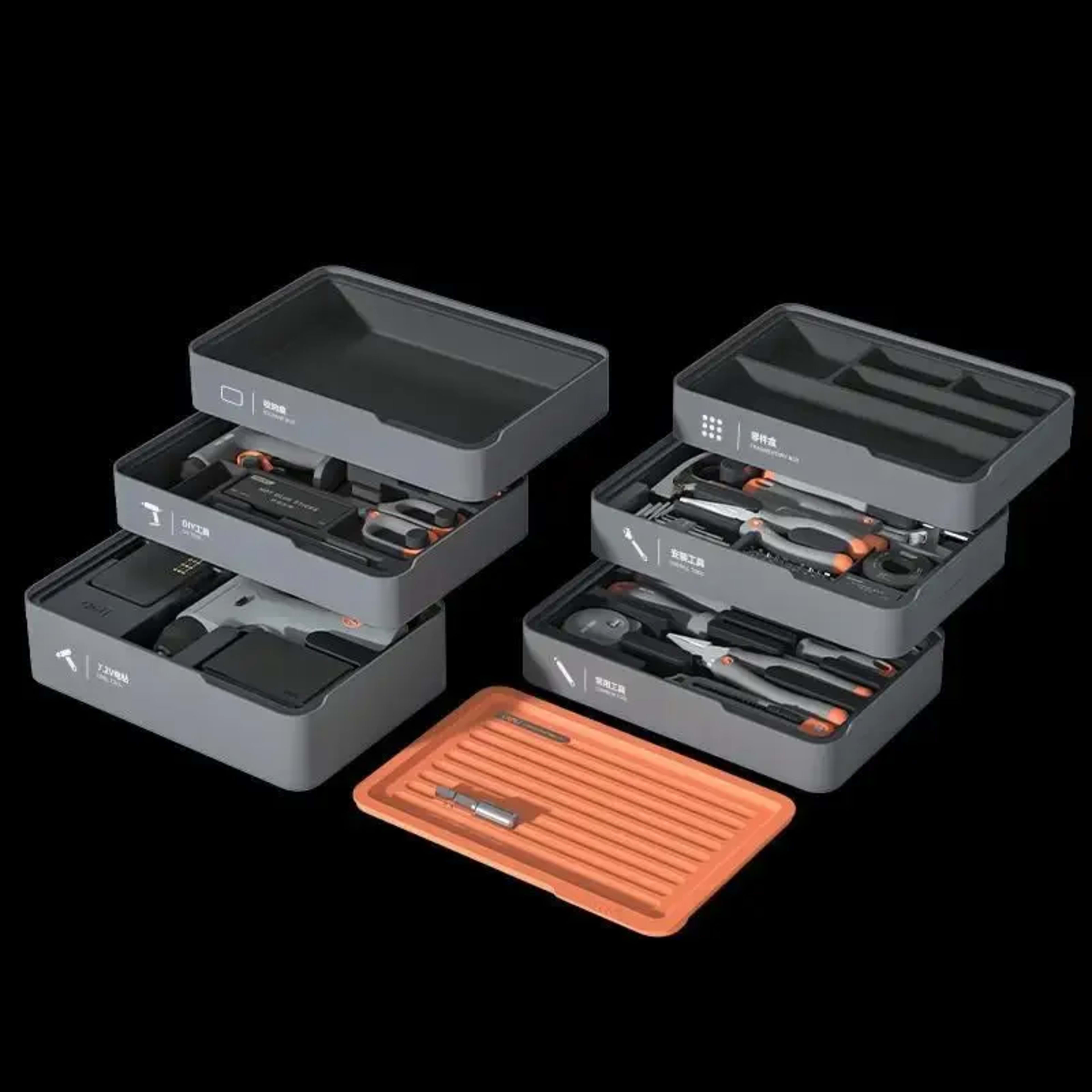 Home Repair Kit Wire Cutters Hammer Lithium Drill Emergency Repair Multifunctional Kit Storage Professional Hand Tool Se 6