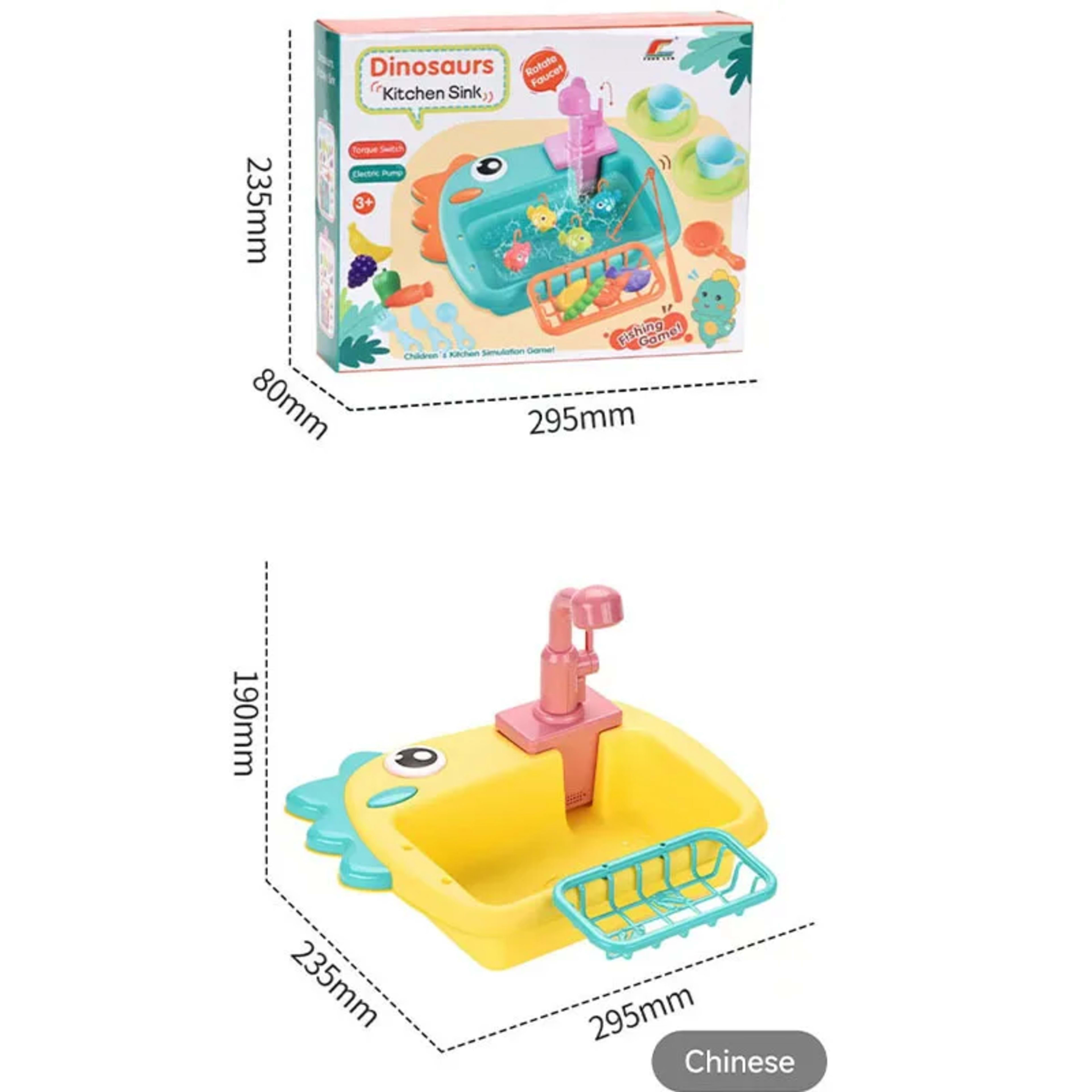 Kitchen Sink Toys Kitchen Toys for Kids with Tableware Accessories Vegetable Fruit Fishing Games for Toddlers Kids Kitch