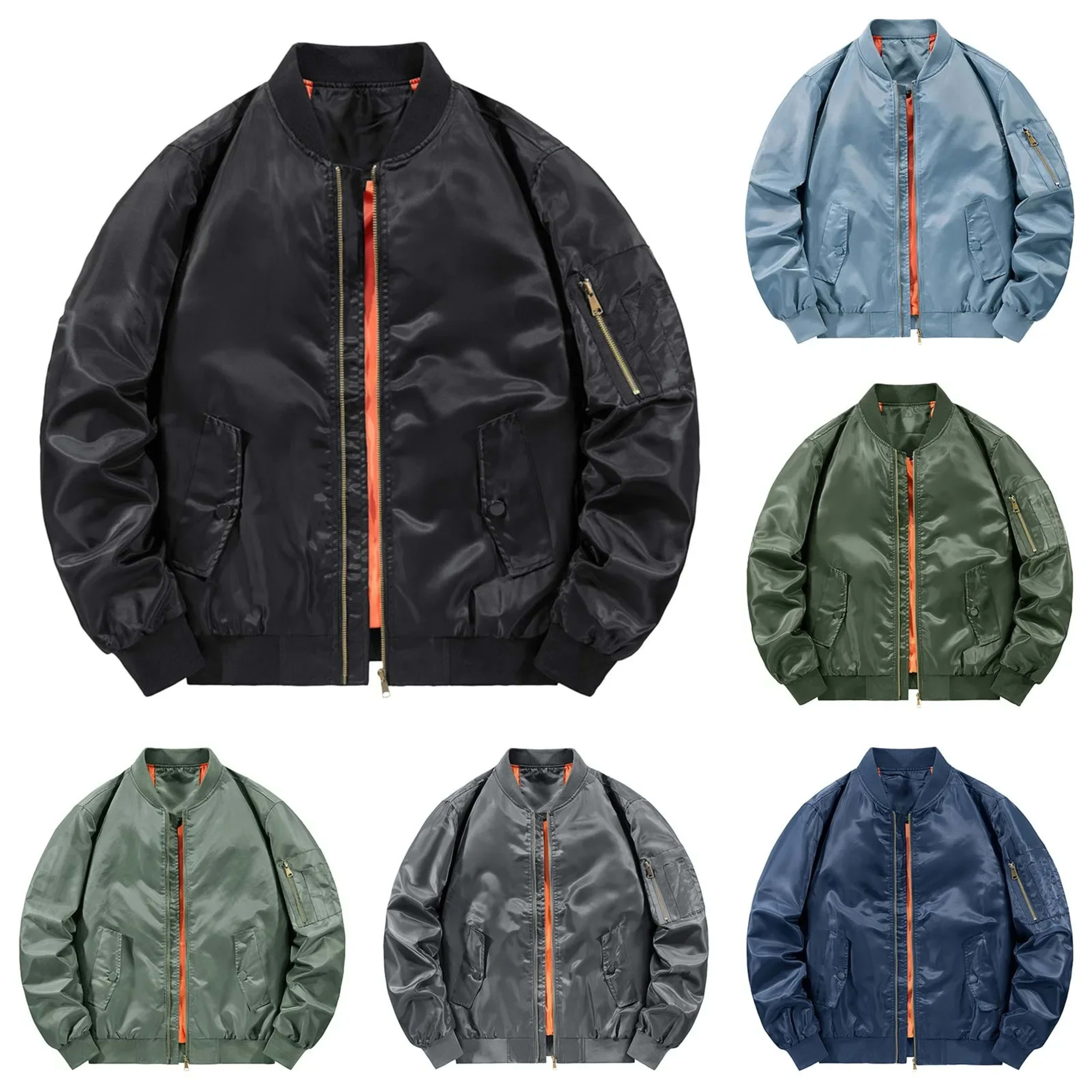 Mens Bomber Jacket  New Spring Autumn Male Baseball Jackets Pilot Men Outwear Army Green Coat Zipper Men'S Tactical Unif 5