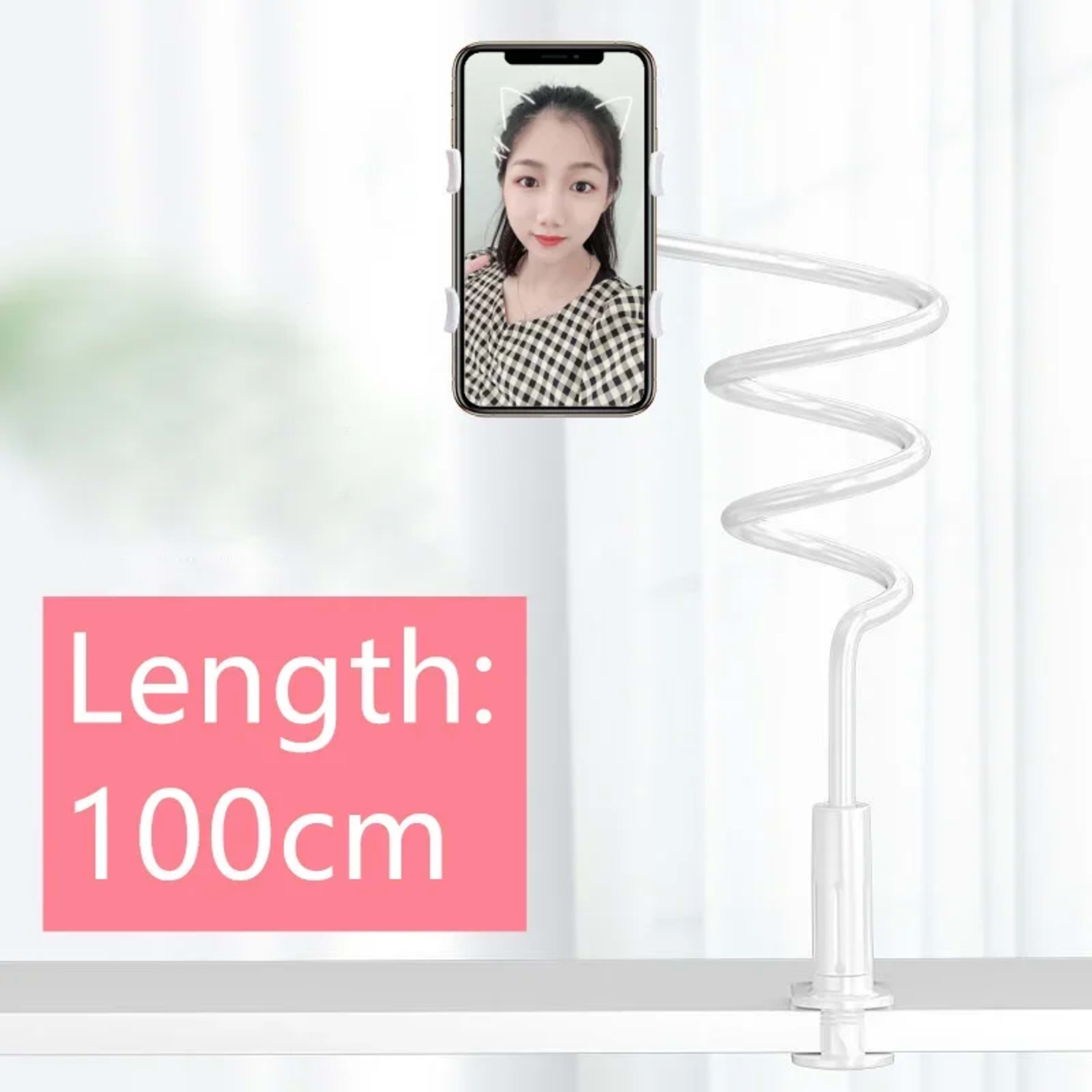 100cm Phone Clip on Stand Holder with Grip Flexible Long Arm Lazy Bracket Mount Clamp for IPhone 15 Pro Accessories Phon 8