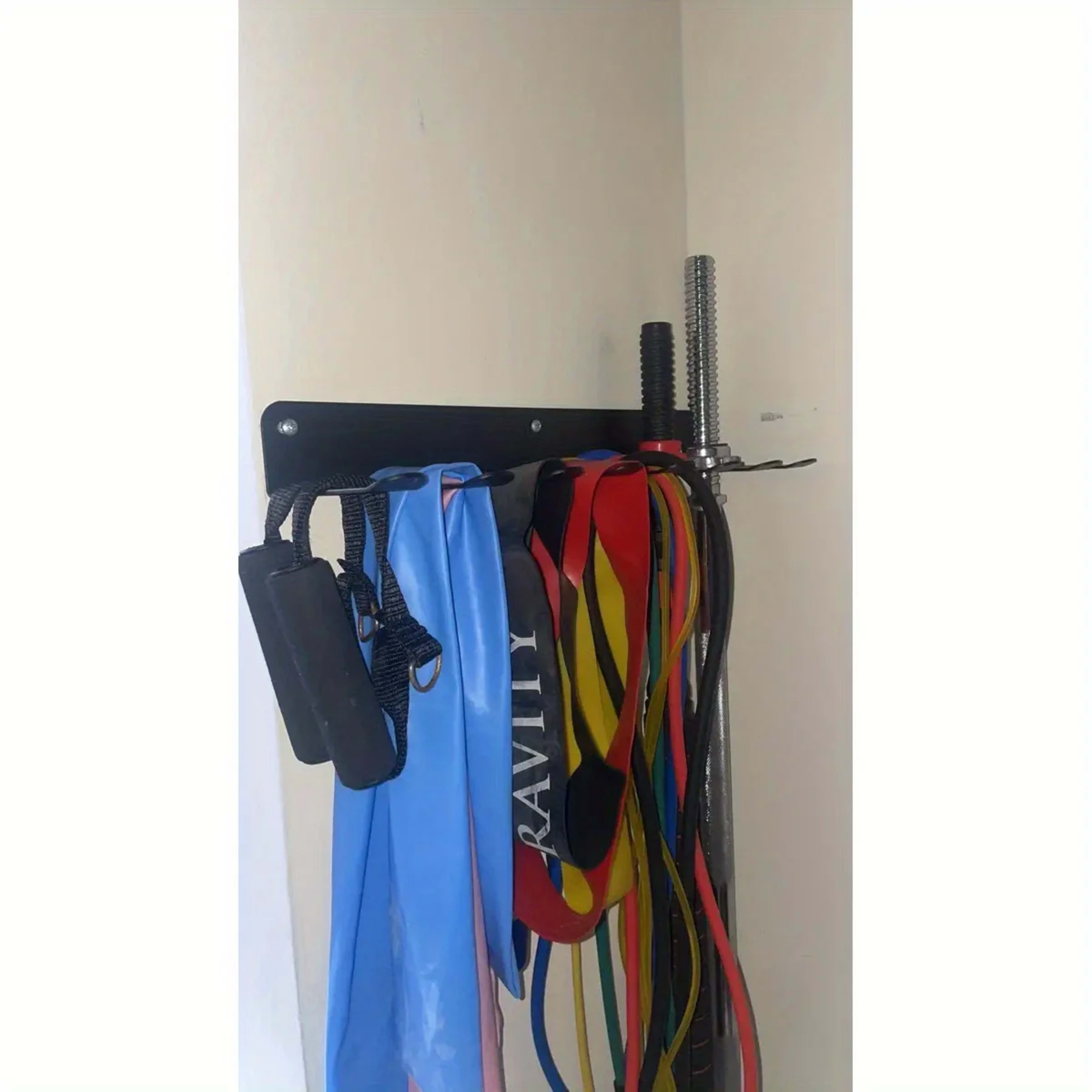[Fitness Equipment Organizer] Multifunctional Black Iron Wall-Mounted Fitness Equipment Organizer - Perfect Gift for Hom 5