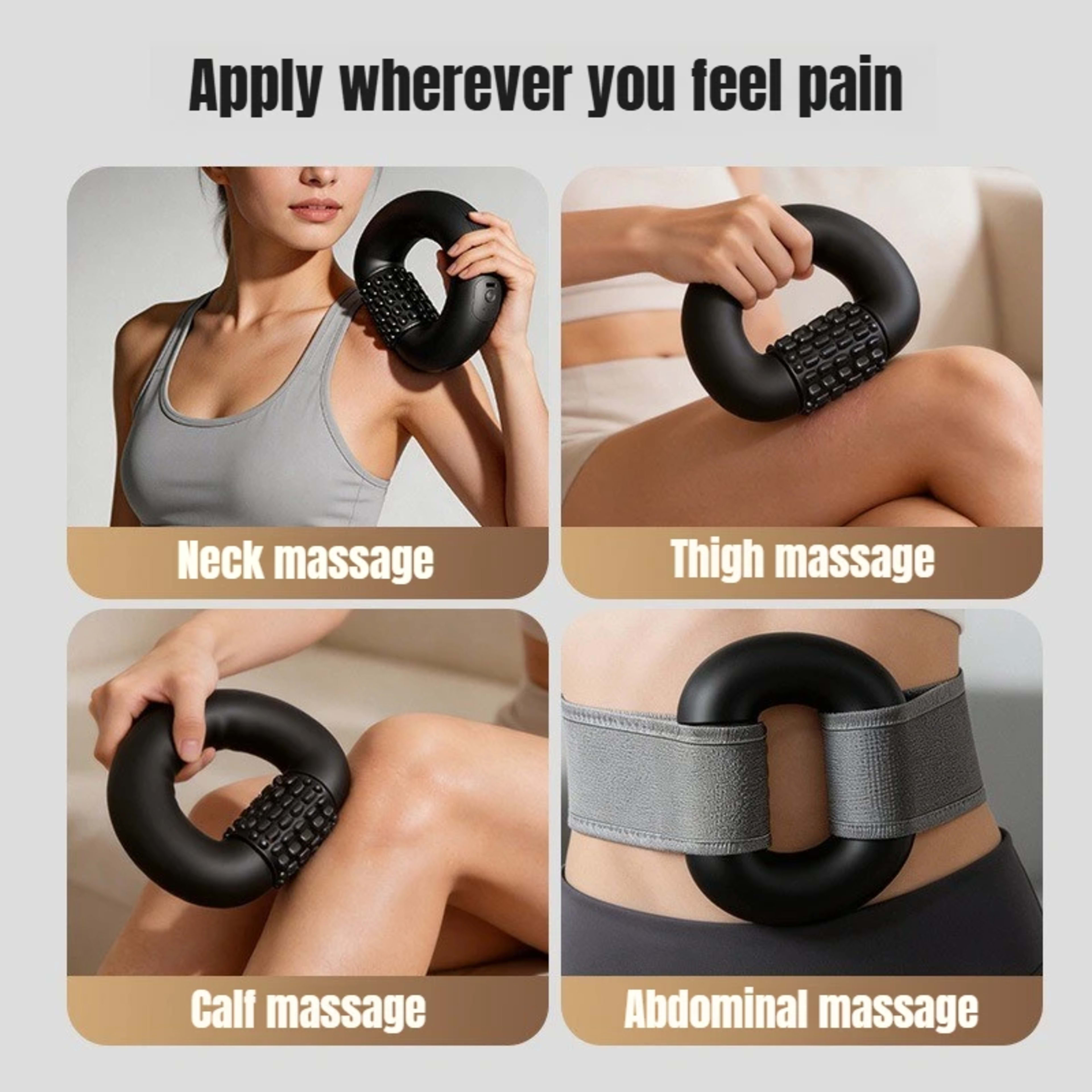 Massage Gun Deep Tissue - 3 Speed Powerful Percussion Muscle Massager, Handheld Vibrating for Full Body Relief Head Shou 4