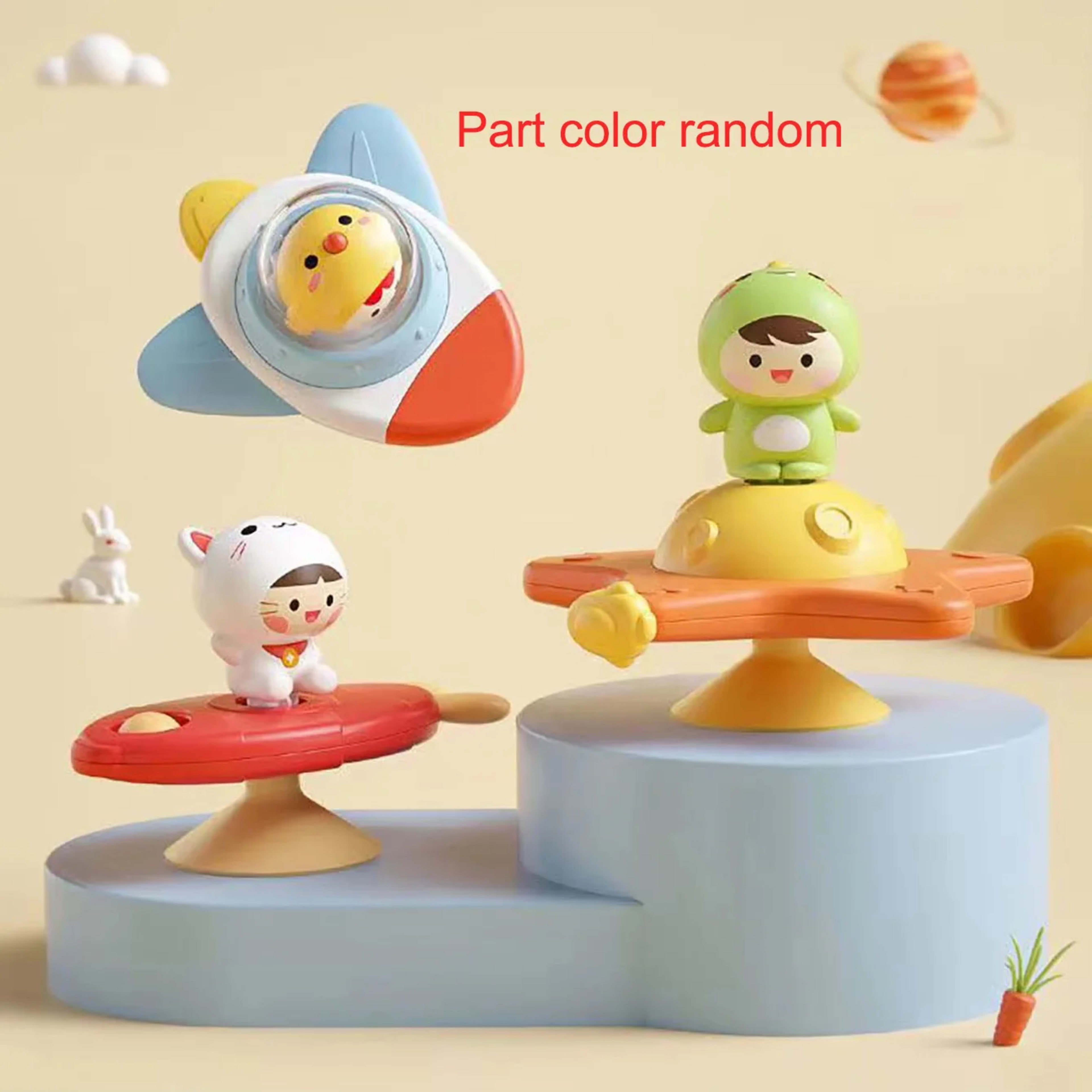 Baby Soothe Toy Cartoon Airplane Soothe Baby Artifact Baby Bath Fun Sucker Spinner Early Education Table Games 12