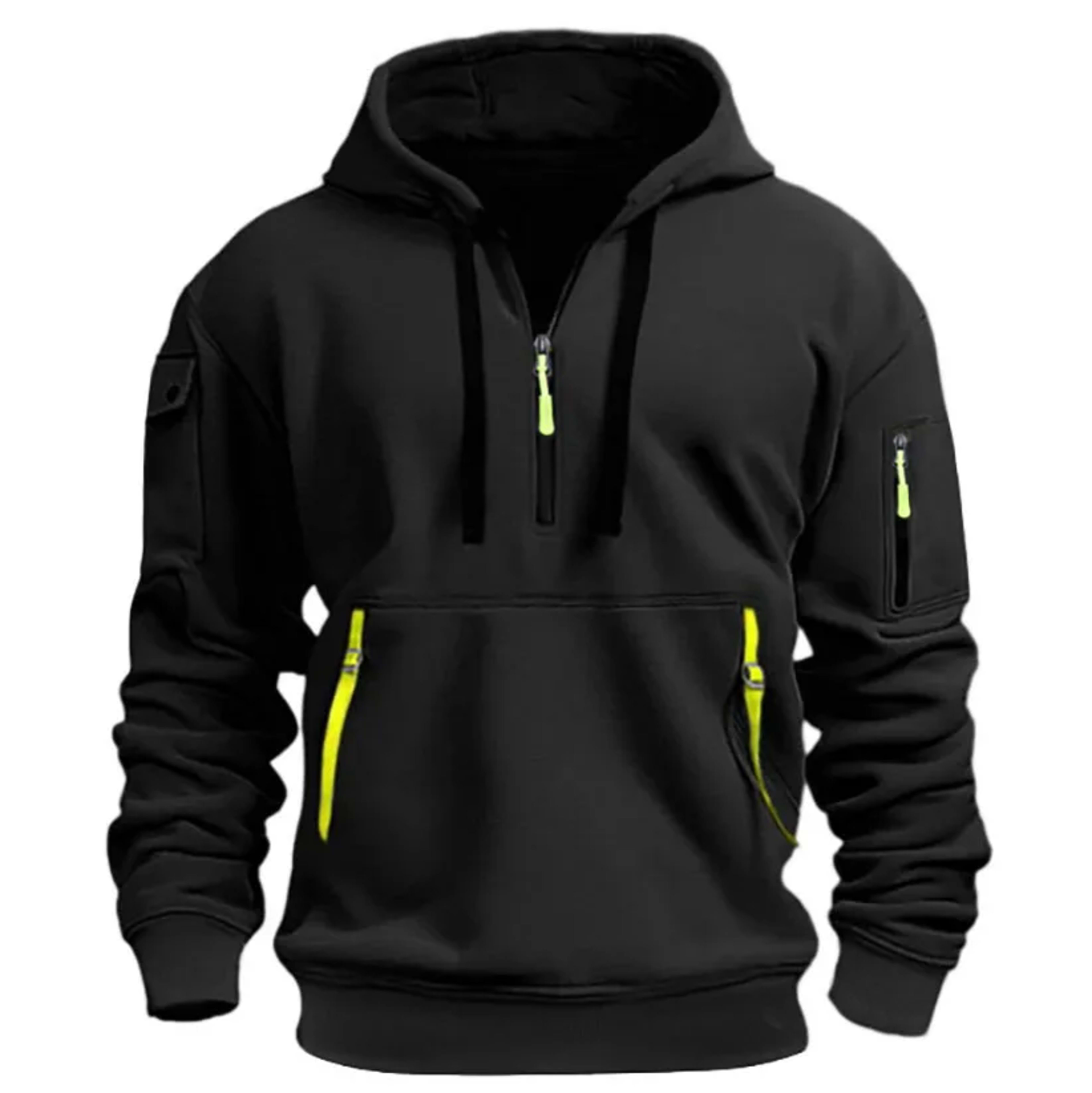 Men's jacket windproof jacket, spring and autumn long sleeved hooded jacket, S-4XL casual patchwork zippered cardigan ja 4