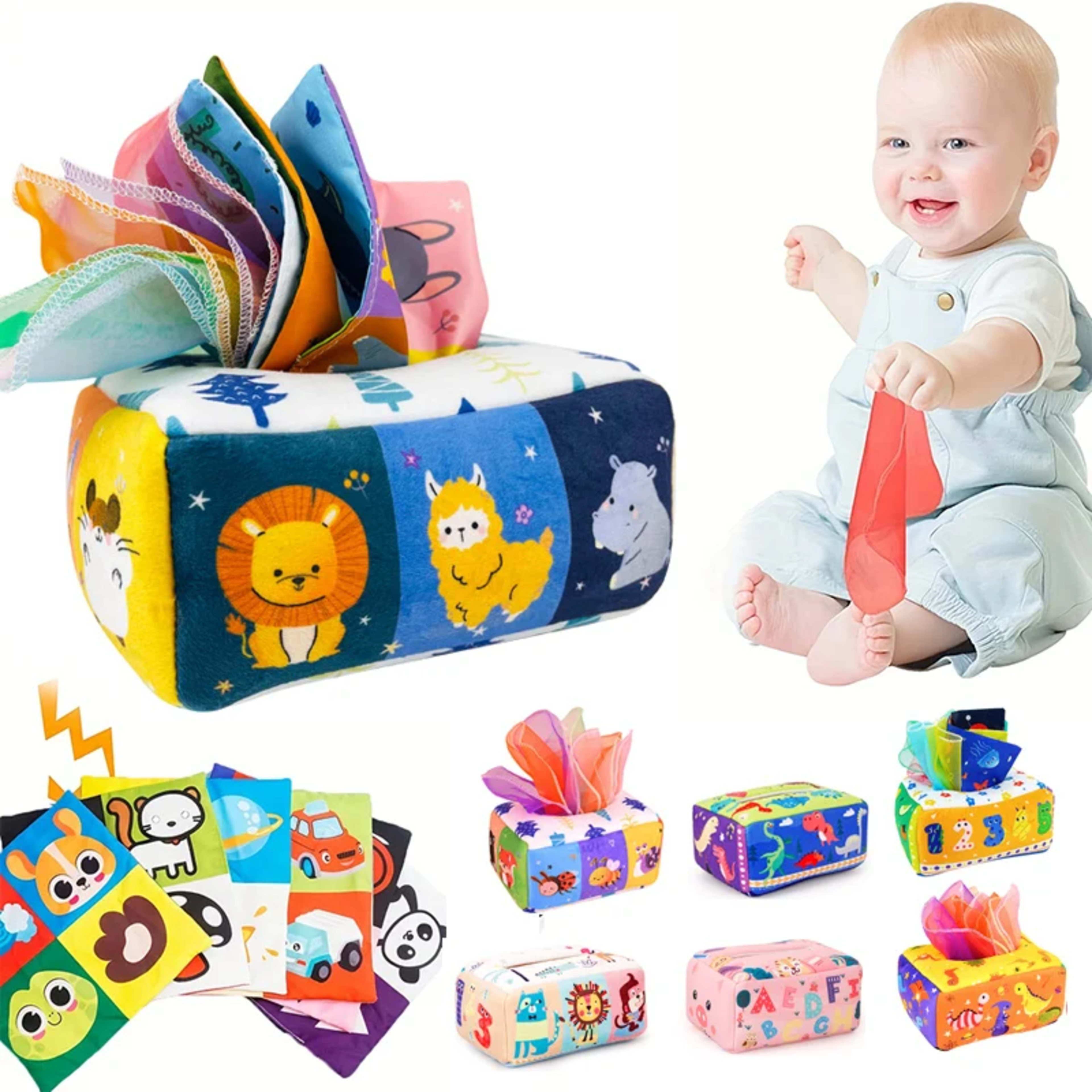 Baby Montessori Toy,Magic Tissue Box,Educational Learning Activity Sensory Toy For Kids Finger Exercising Busy Board Ba
