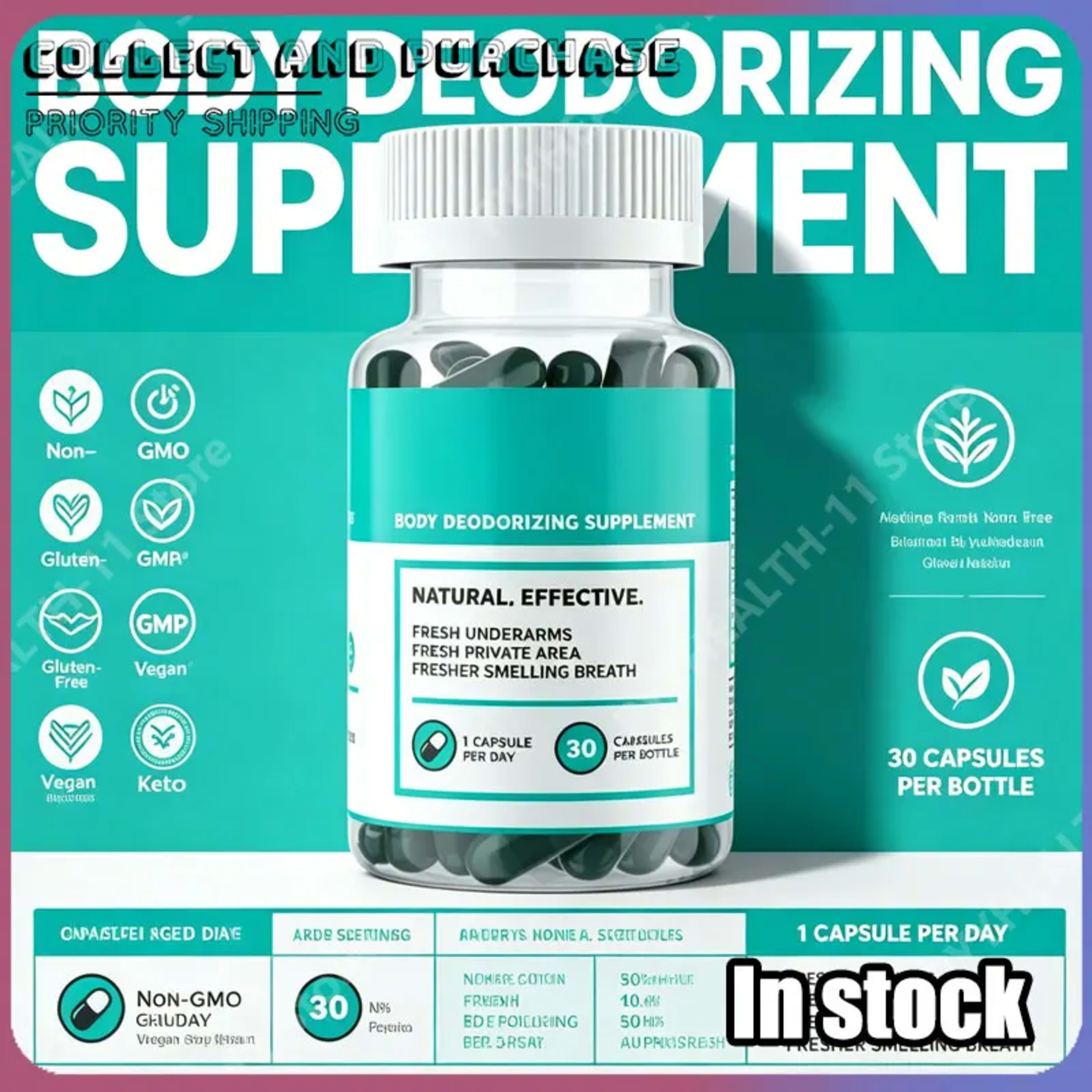 Chlorophyll Capsules Natural Plant-based Supplement Contain Herbal Ingredients for Digestion Support & Gut Health Skin H 1