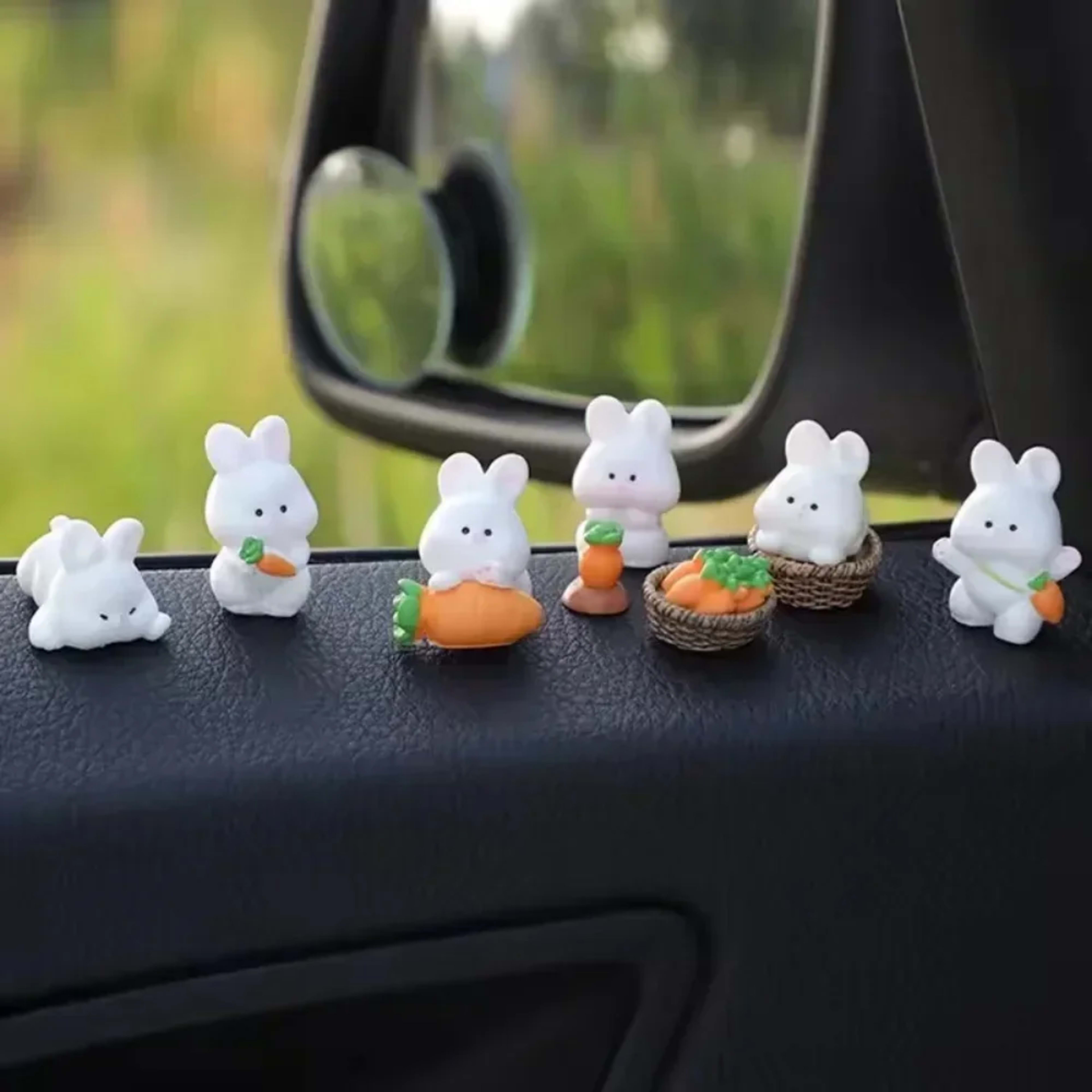 Car Interior Accessories, Car Center Console Decorations, Cute Bunny Car Accessories, Electric Vehicle Accessories 2