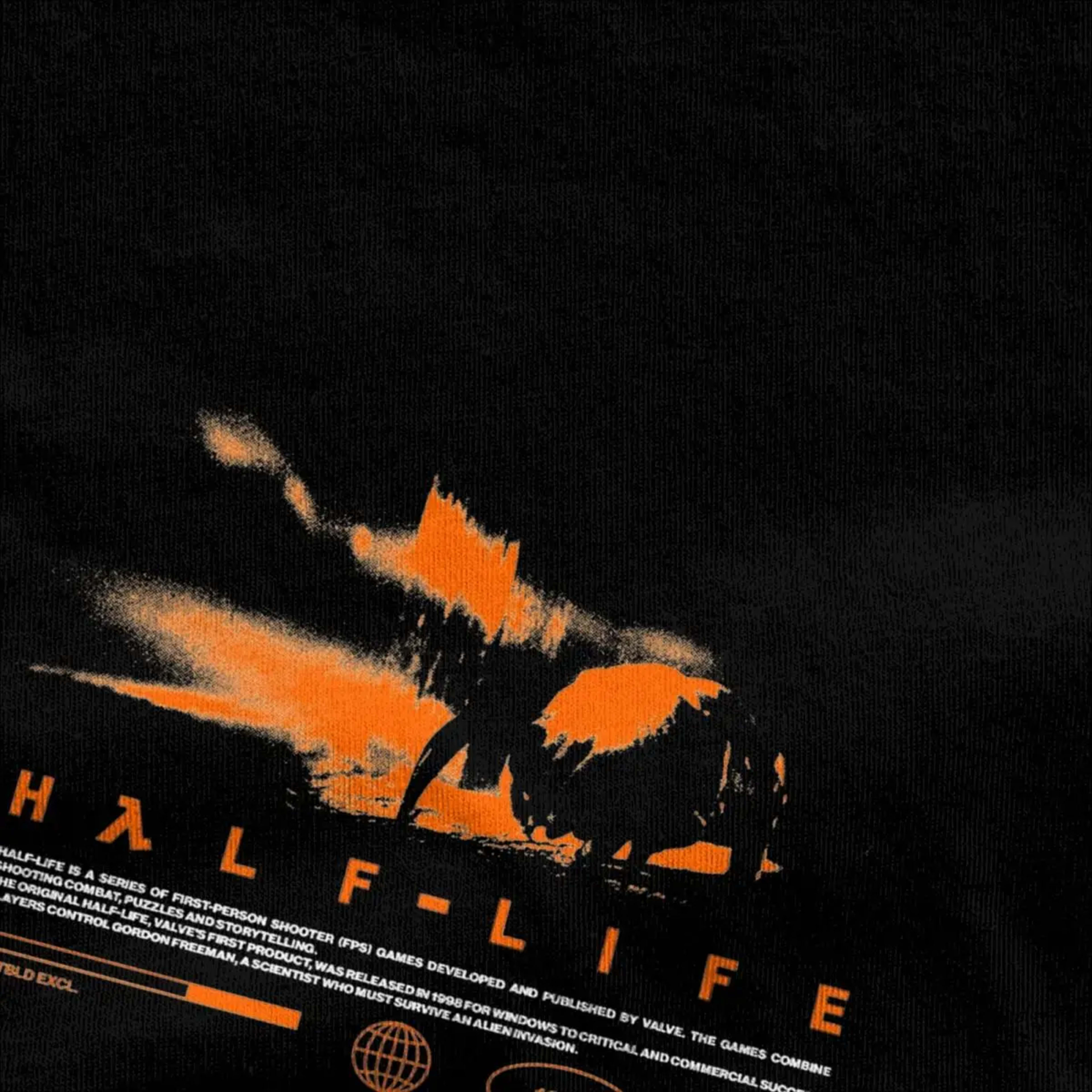 Men T Shirt Videogames HALFS LIFES V3 T-Shirts Trendy Cool Summer Tees Funny Print Pure Cotton Tops Plus Size 5XL 2