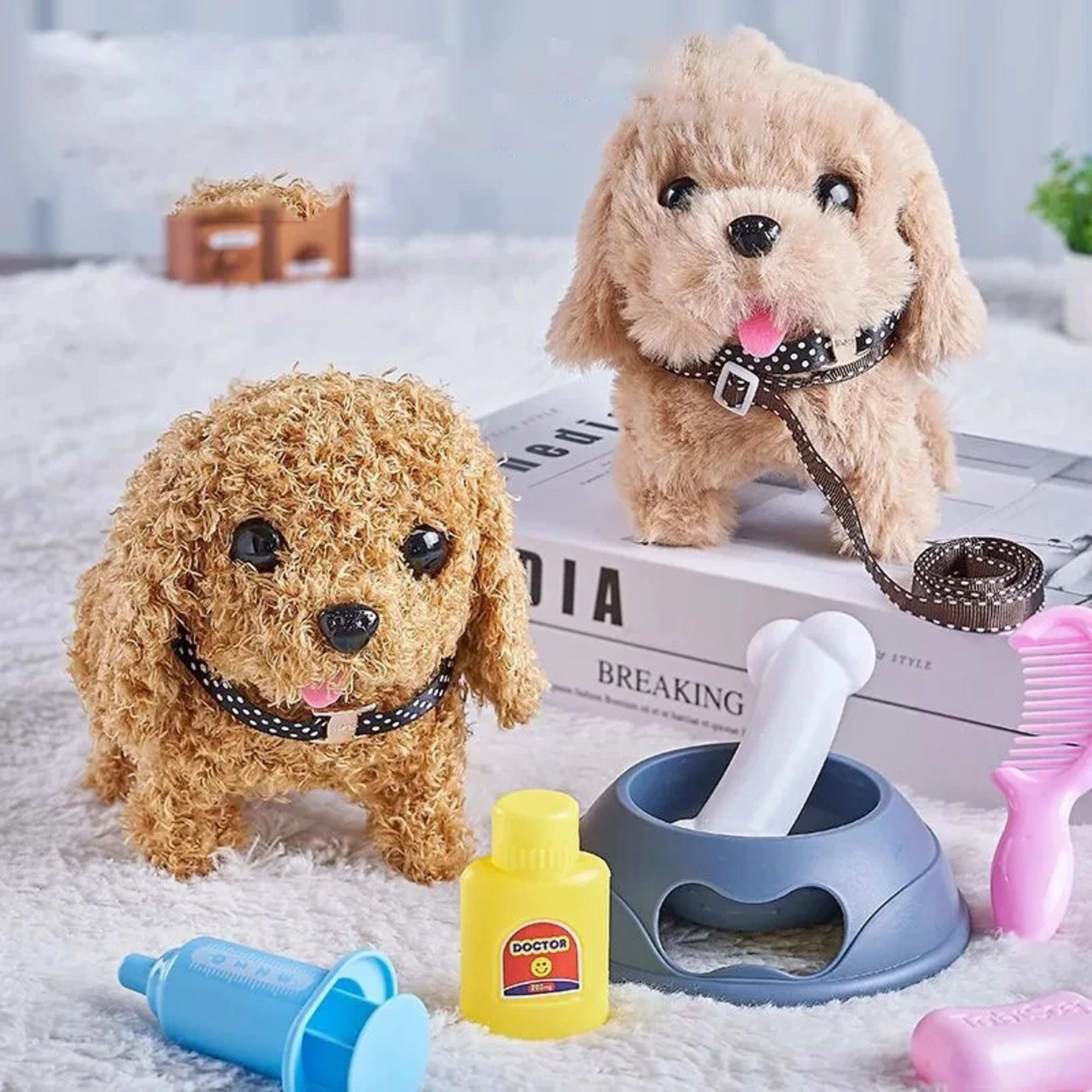 New Electronic Pet Dog Toy Walking Interactive Dog Plush Doll Toys Vibrating Automatic Moving Electric Puppy Gift For Ba 2