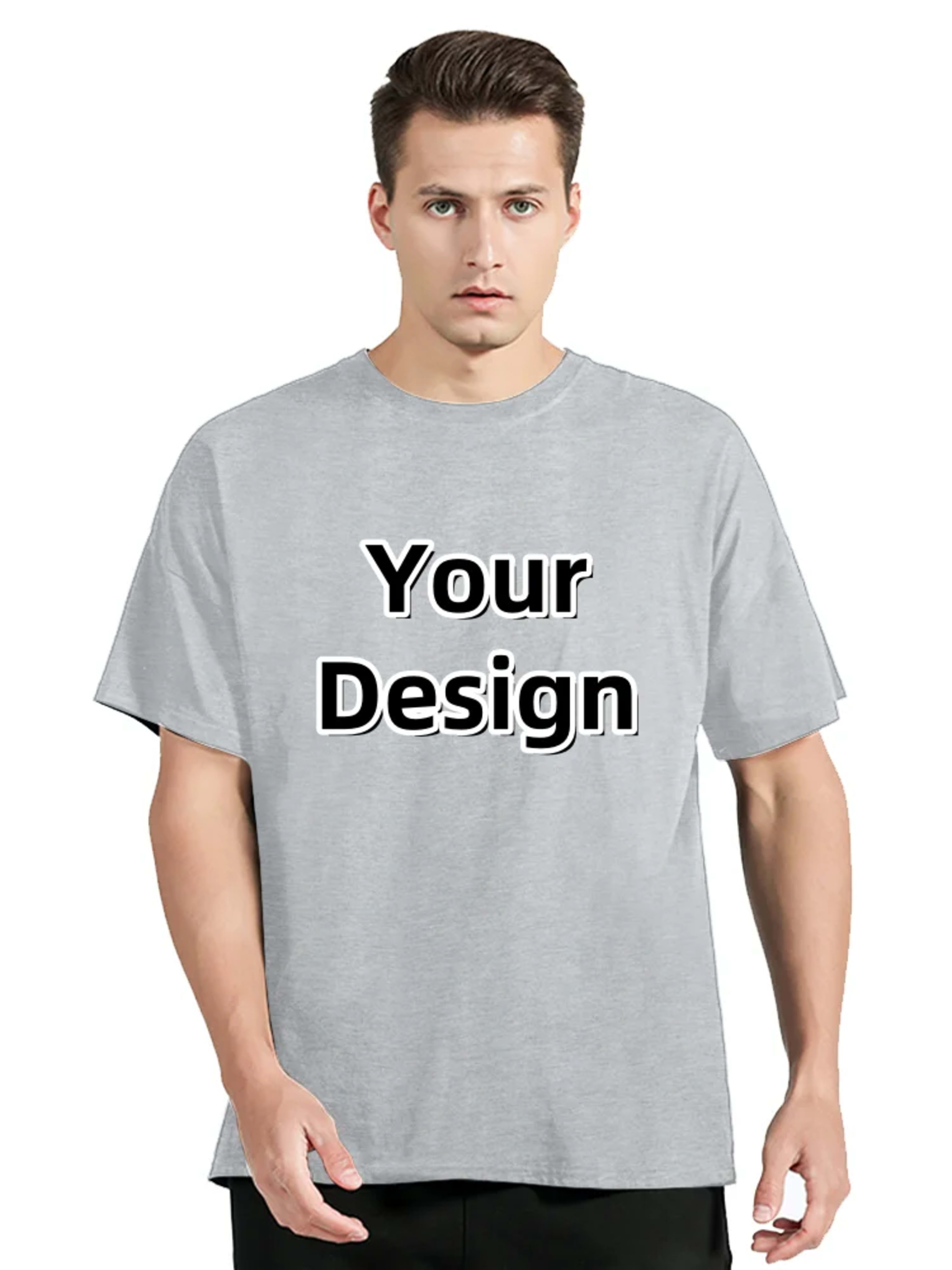 Men's Custom T-shirt With Your Own Logo Tshirt Text And Photo Printed On The Front And Back T Shirt Custom Gift Tees Clo 3