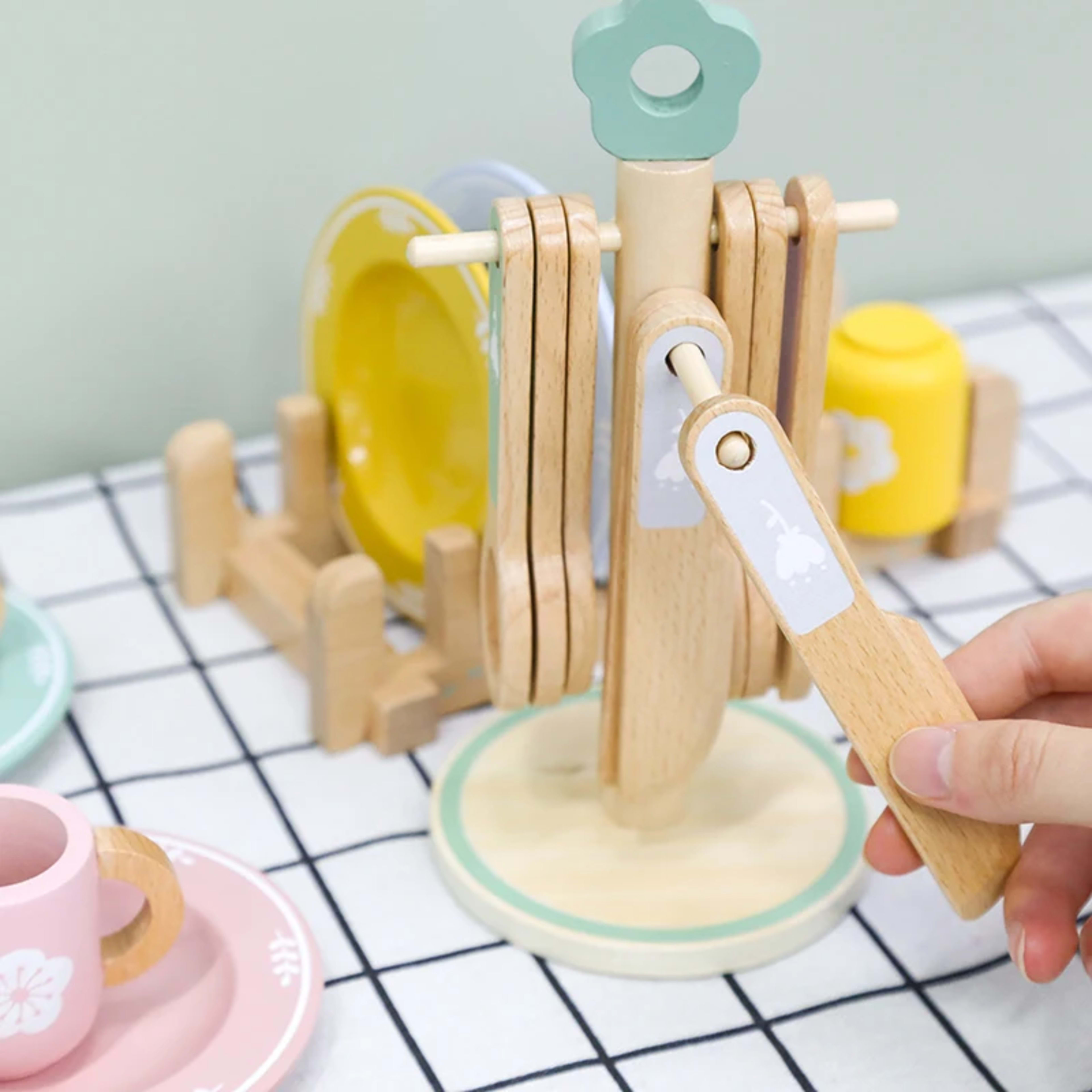 Baby wooden toy Kitchen toy wooden tableware set toy baby role play Educational Cosplay preschool toy gifts for kids 4