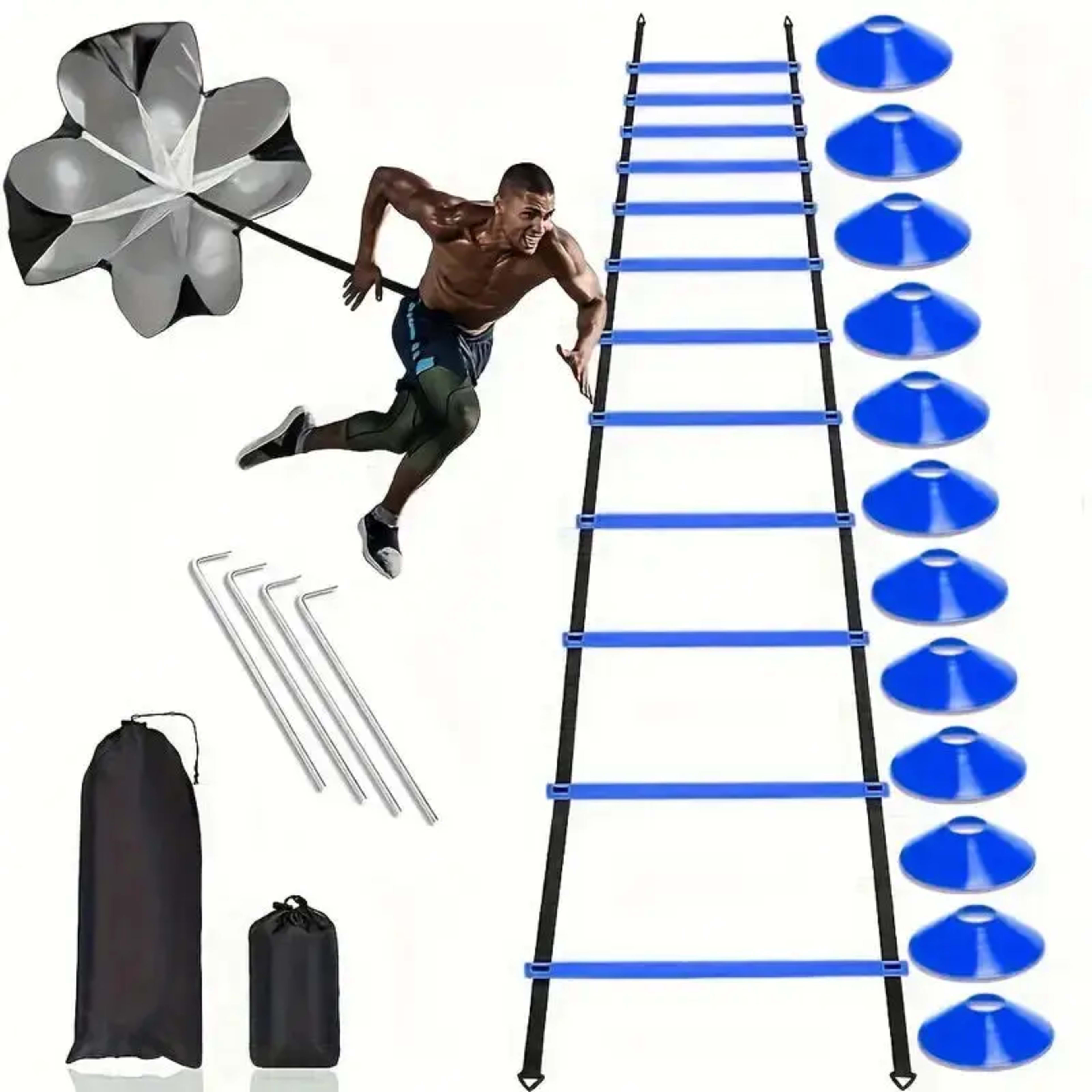 1set Football Soccer Training Equipment Fitness Speed Training Resistant Parachute Chute Running Umbrella 2