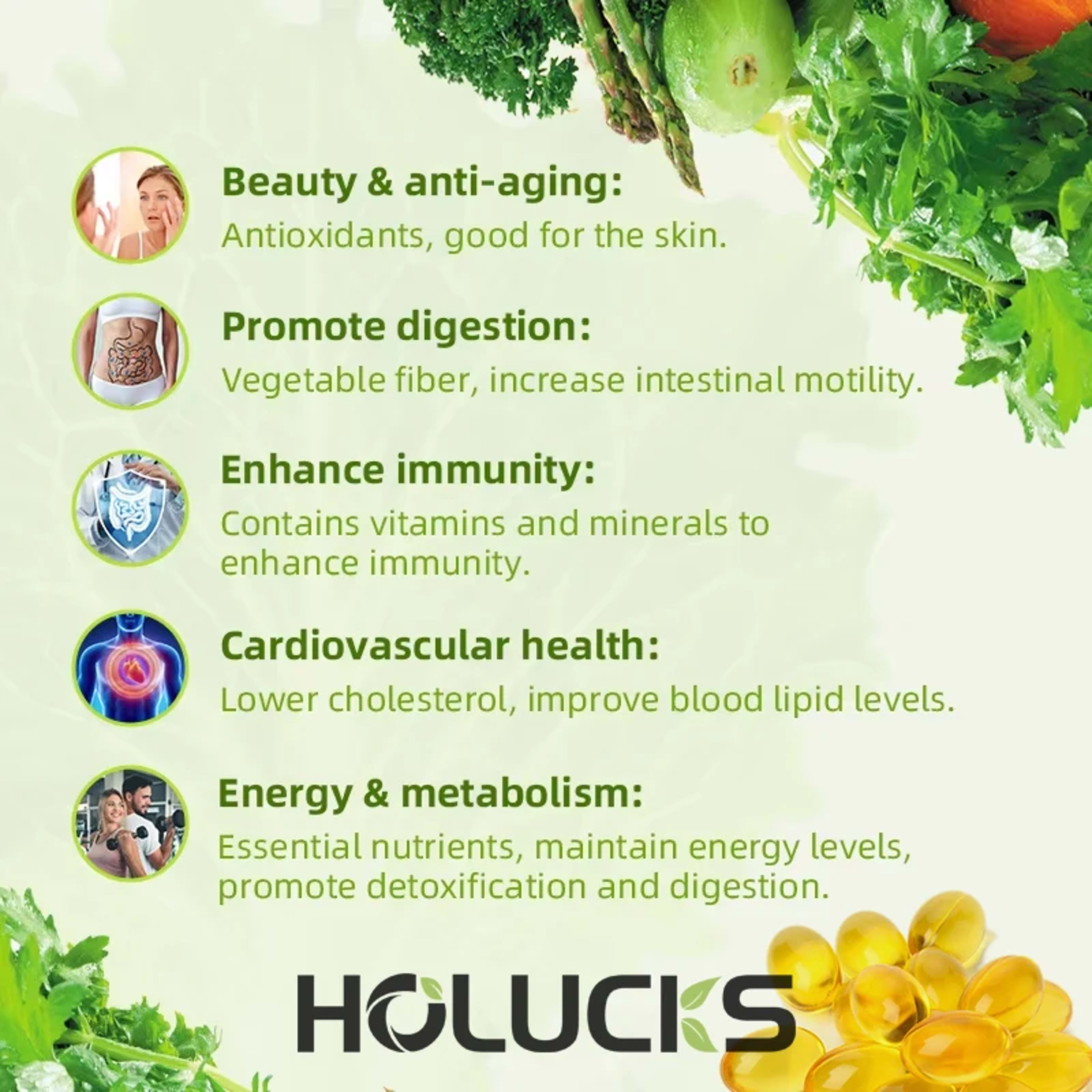 Whole Food Multivitamin Supplement, with Chelated Minerals, Supports Digestion, Skin Health & Antioxidant Defense for Ad 6
