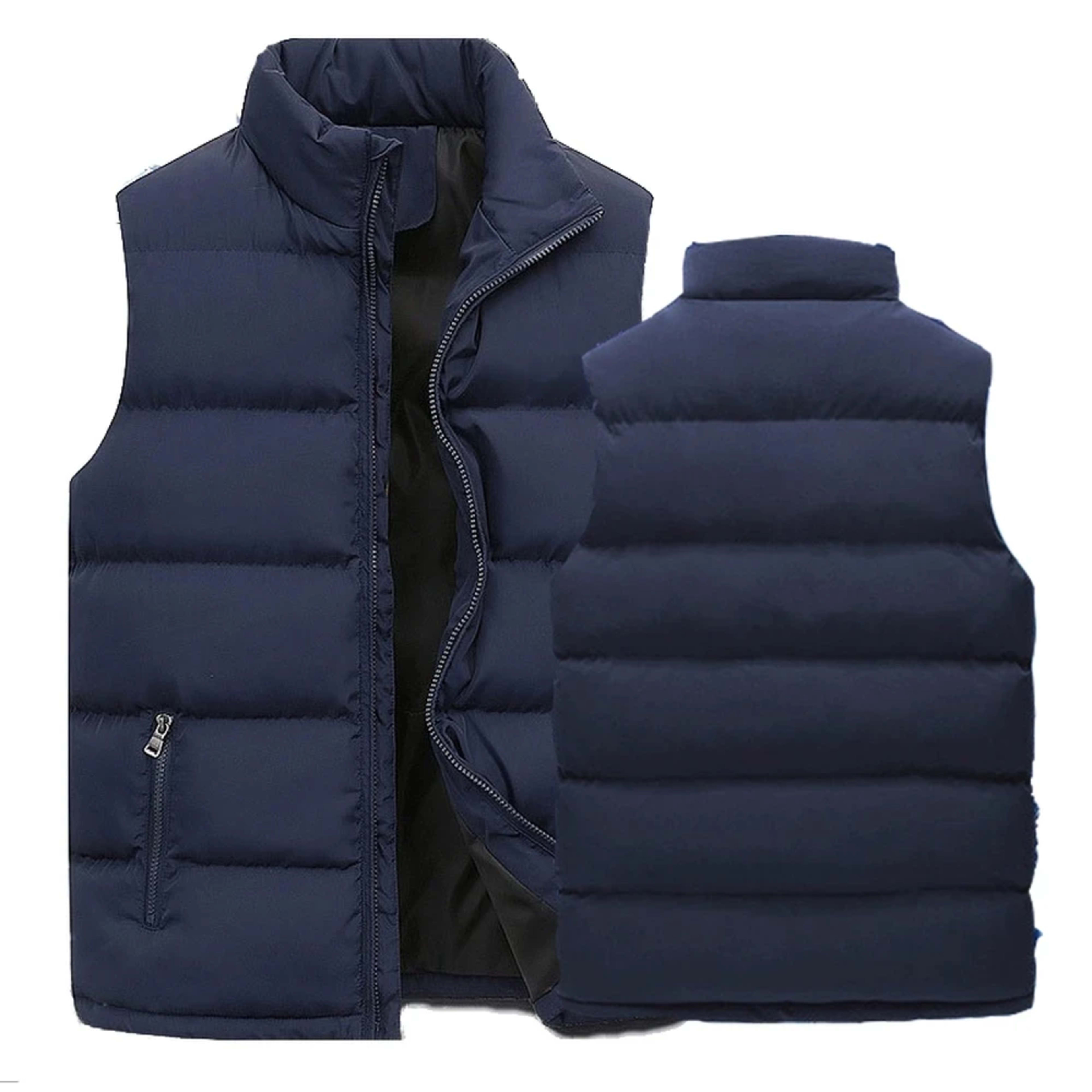 Mens Vest Jacket Warm Sleeveless Jackets Winter Waterproof Zipper Coat Autumn Stand-up Collar Casual Waistcoat Brand Clo 5