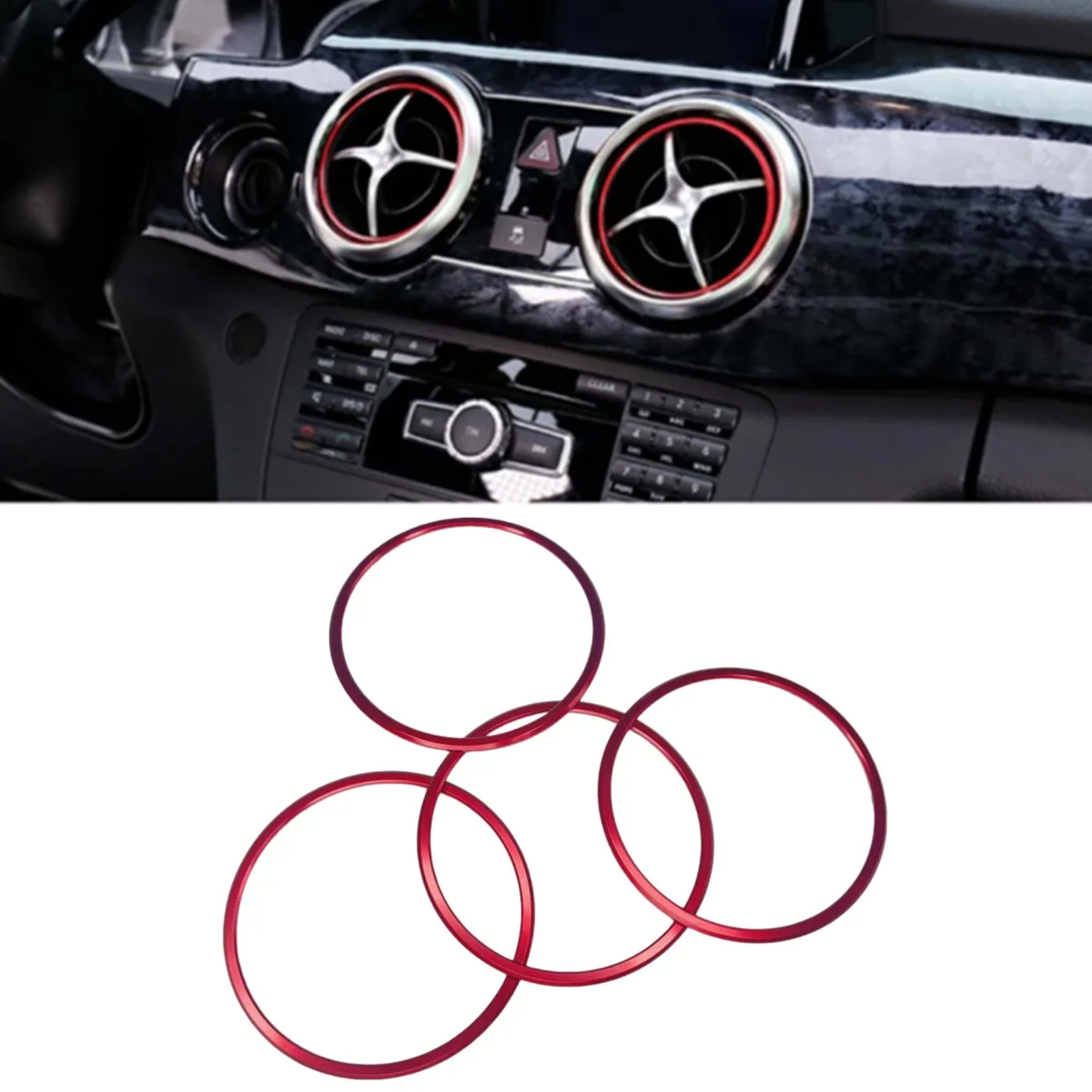 Car Accessories For Mercedes Benz SLK SLC R172 SLC180 SLC200 SCL300 SLC43 AMG Air Conditioner Outlet Decorative Sticker